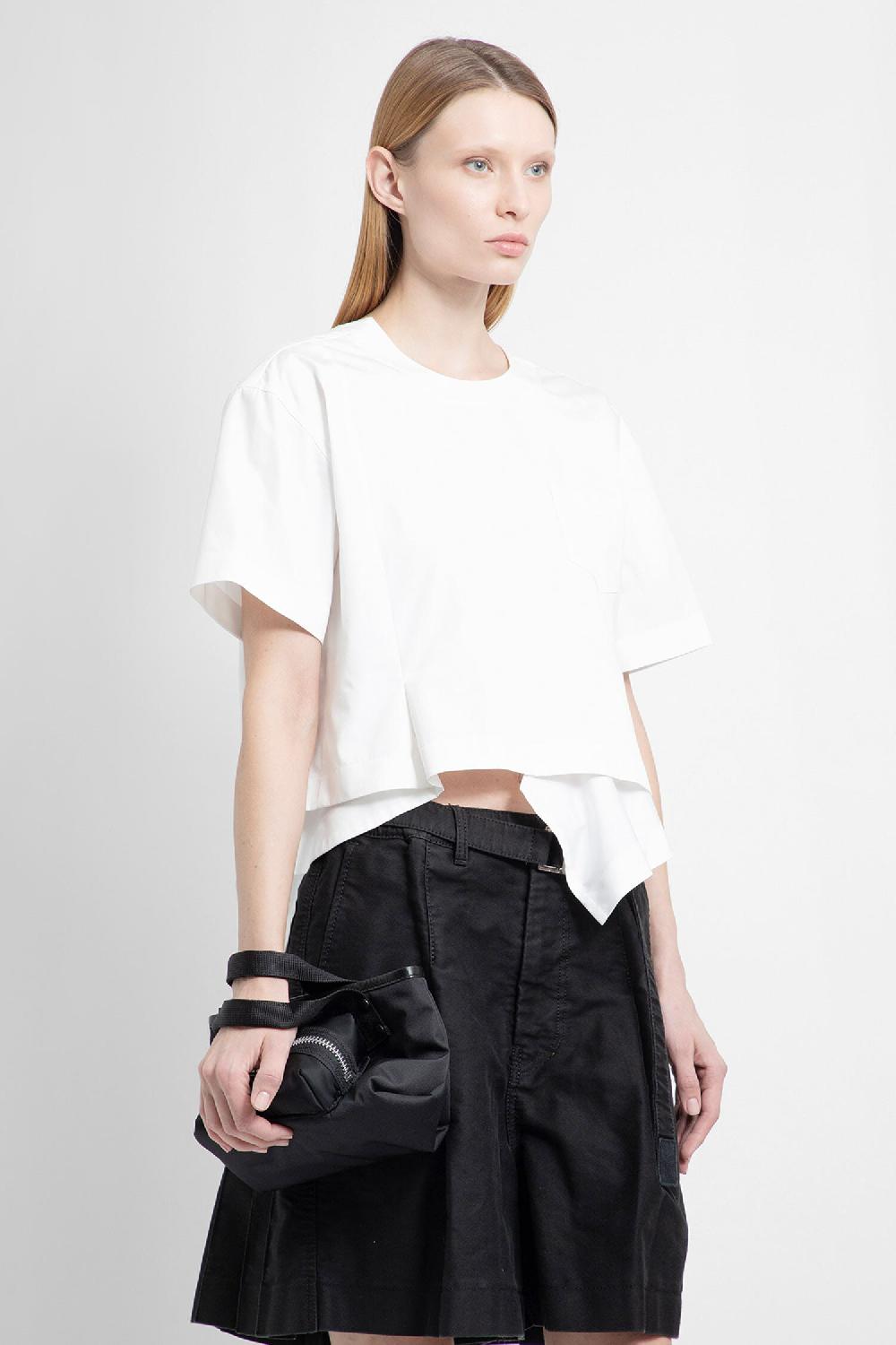 Antonioli SACAI WOMAN WHITE T-SHIRTS & TANK TOPS