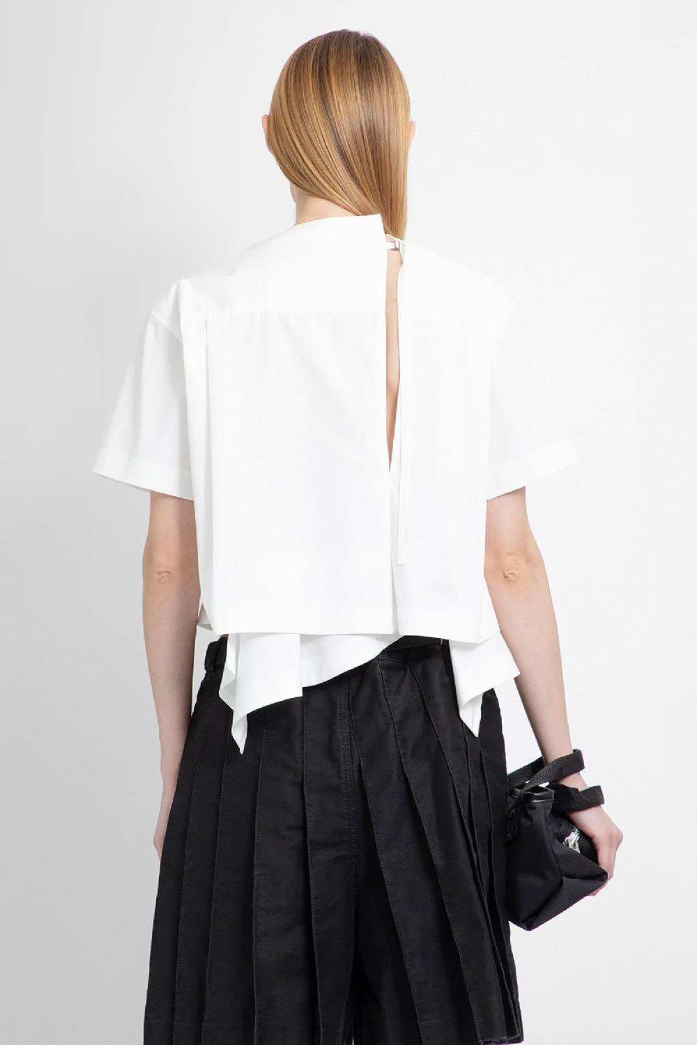 Antonioli SACAI WOMAN WHITE T-SHIRTS & TANK TOPS