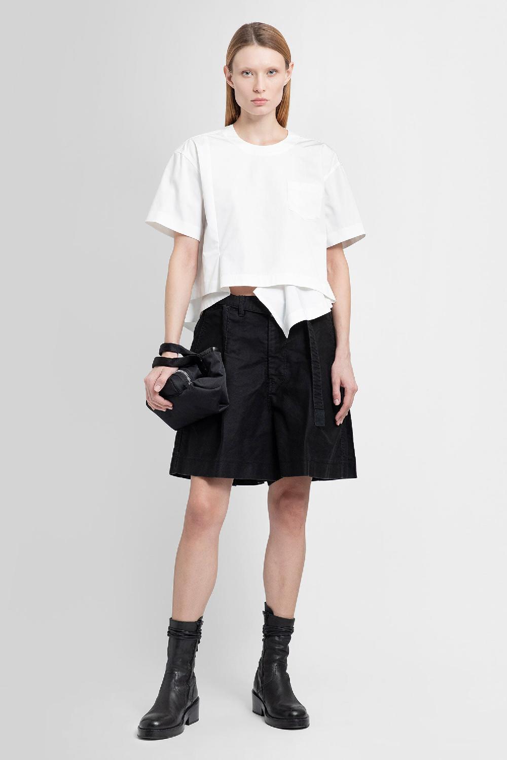 Antonioli SACAI WOMAN WHITE T-SHIRTS & TANK TOPS
