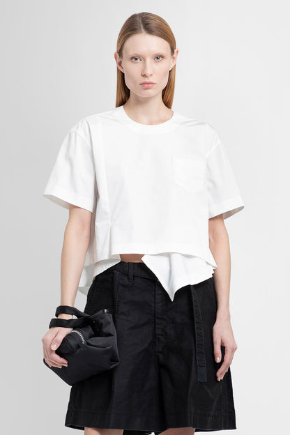 Antonioli SACAI WOMAN WHITE T-SHIRTS & TANK TOPS