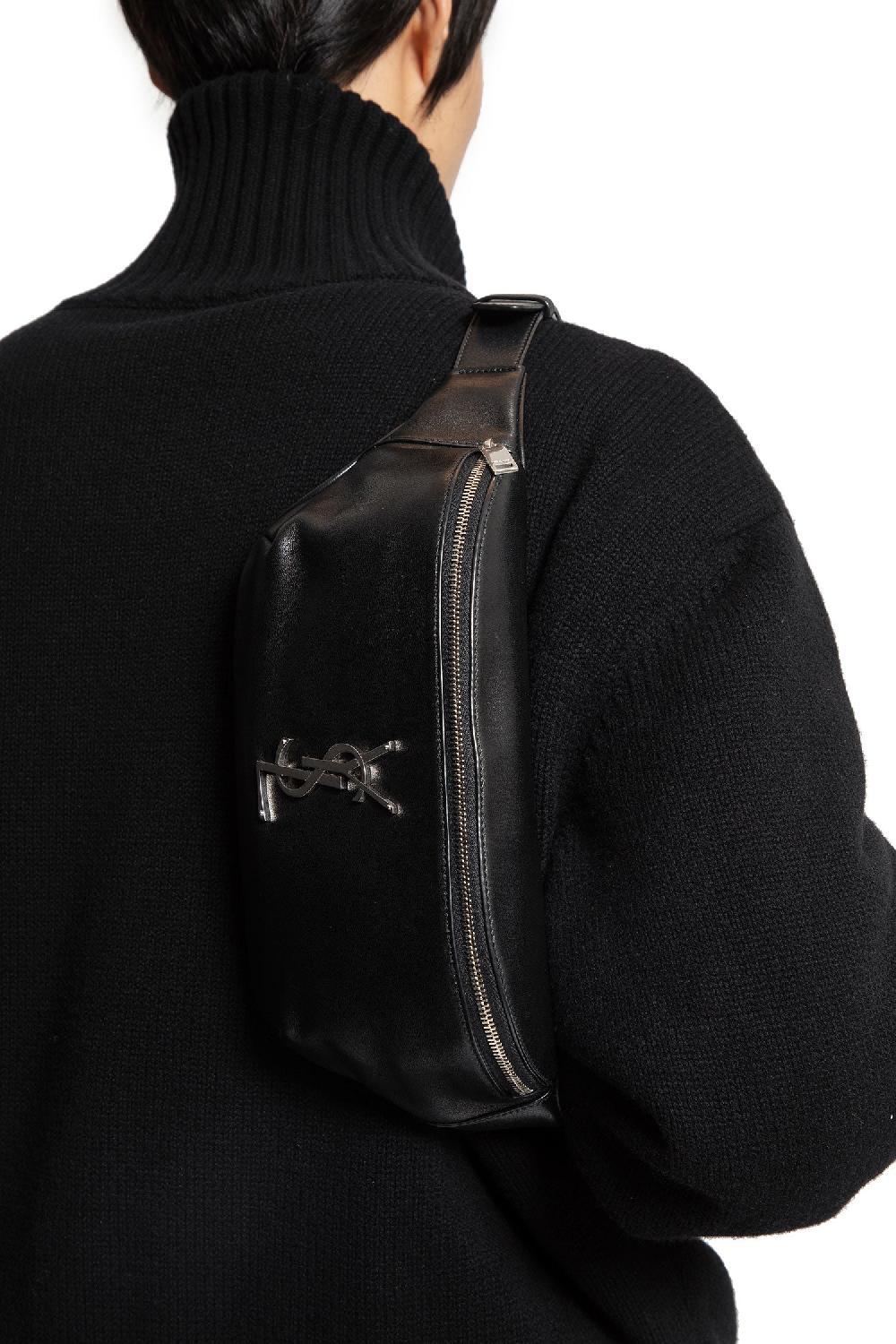 Antonioli SAINT LAURENT MAN BLACK FANNY PACKS