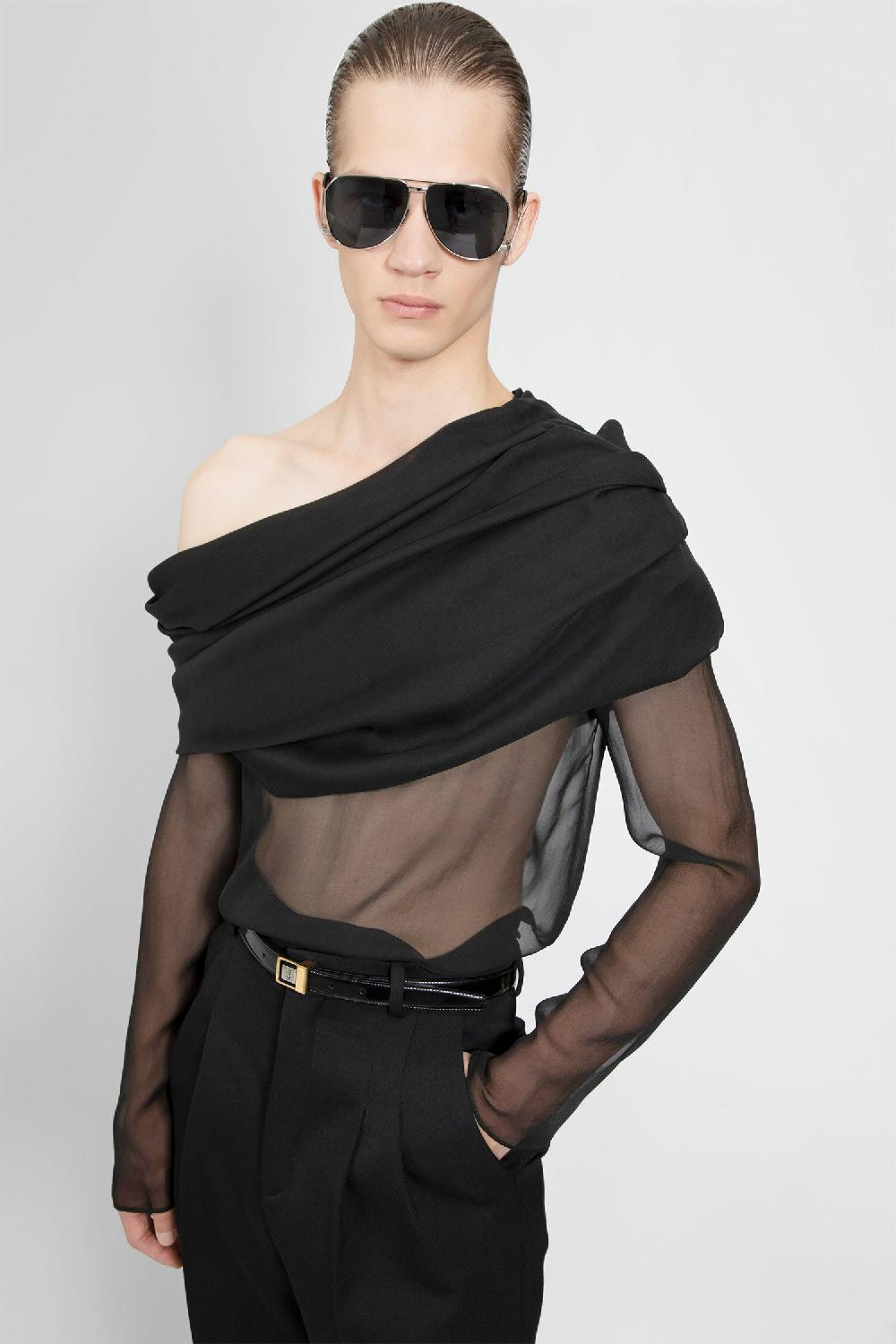 Antonioli SAINT LAURENT MAN BLACK SHIRTS