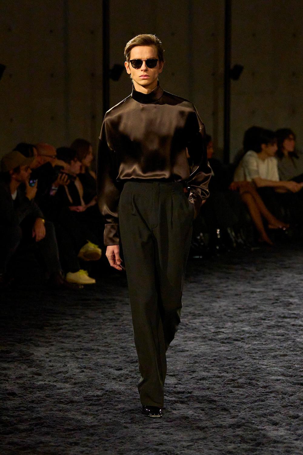 Antonioli SAINT LAURENT MAN BLACK TROUSERS