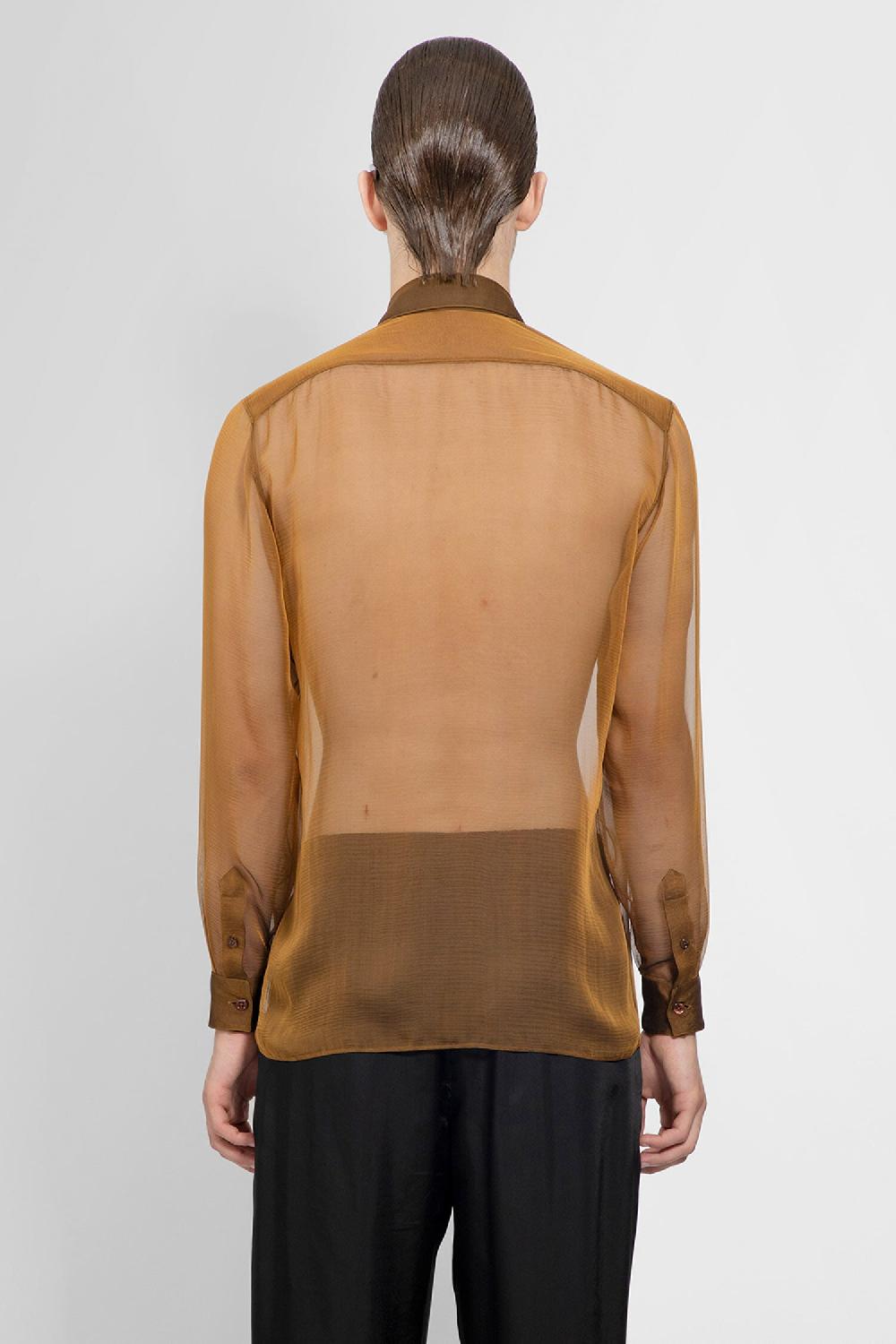 Antonioli SAINT LAURENT MAN BROWN SHIRTS