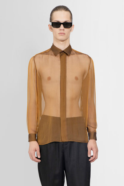 Antonioli SAINT LAURENT MAN BROWN SHIRTS