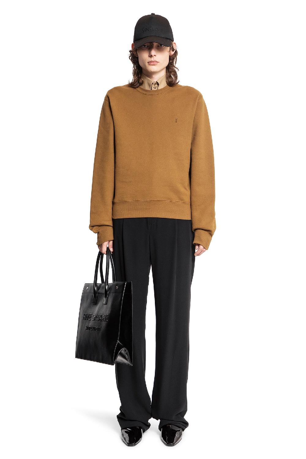 Antonioli SAINT LAURENT MAN BROWN SWEATSHIRTS