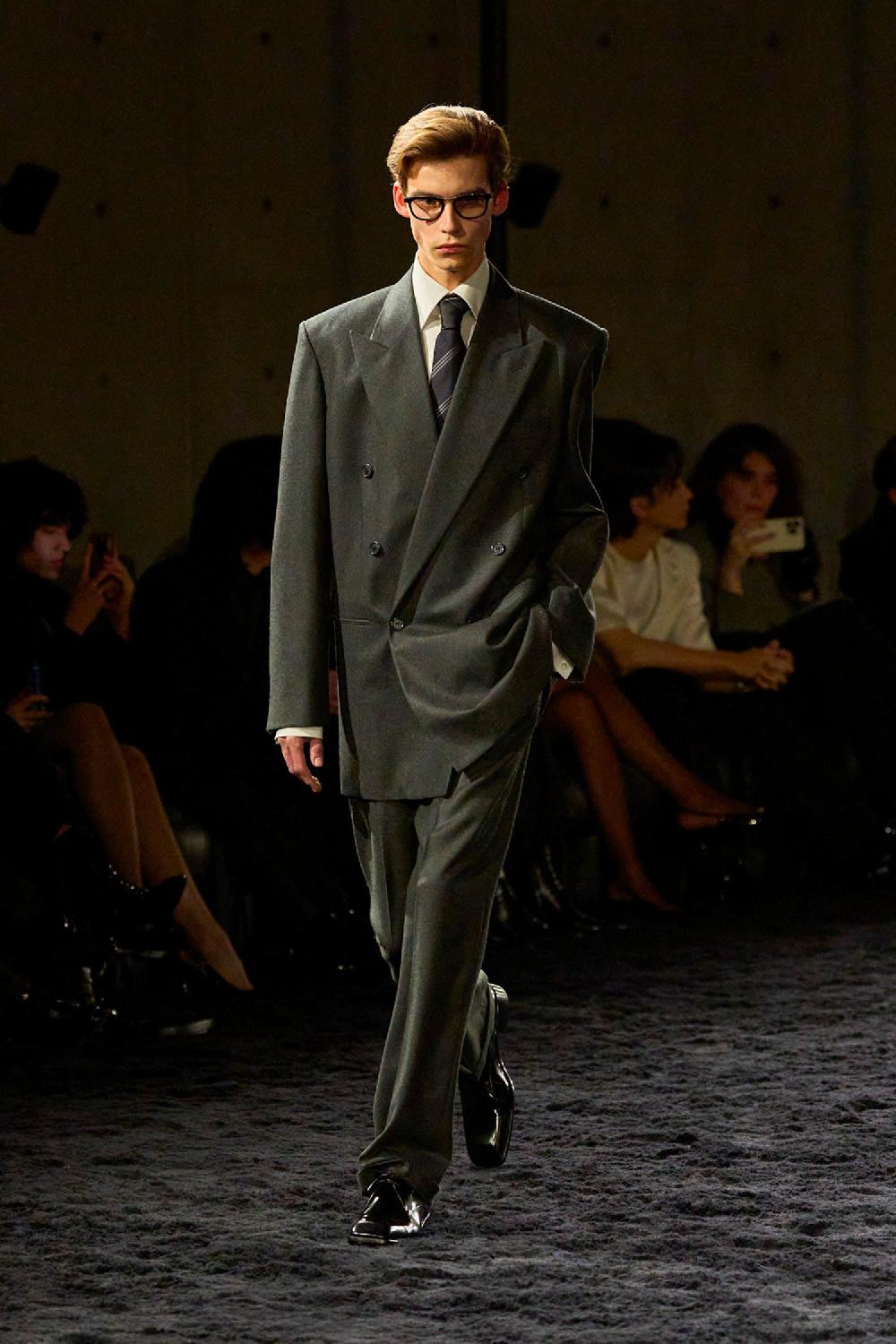 Antonioli SAINT LAURENT MAN GREY TROUSERS