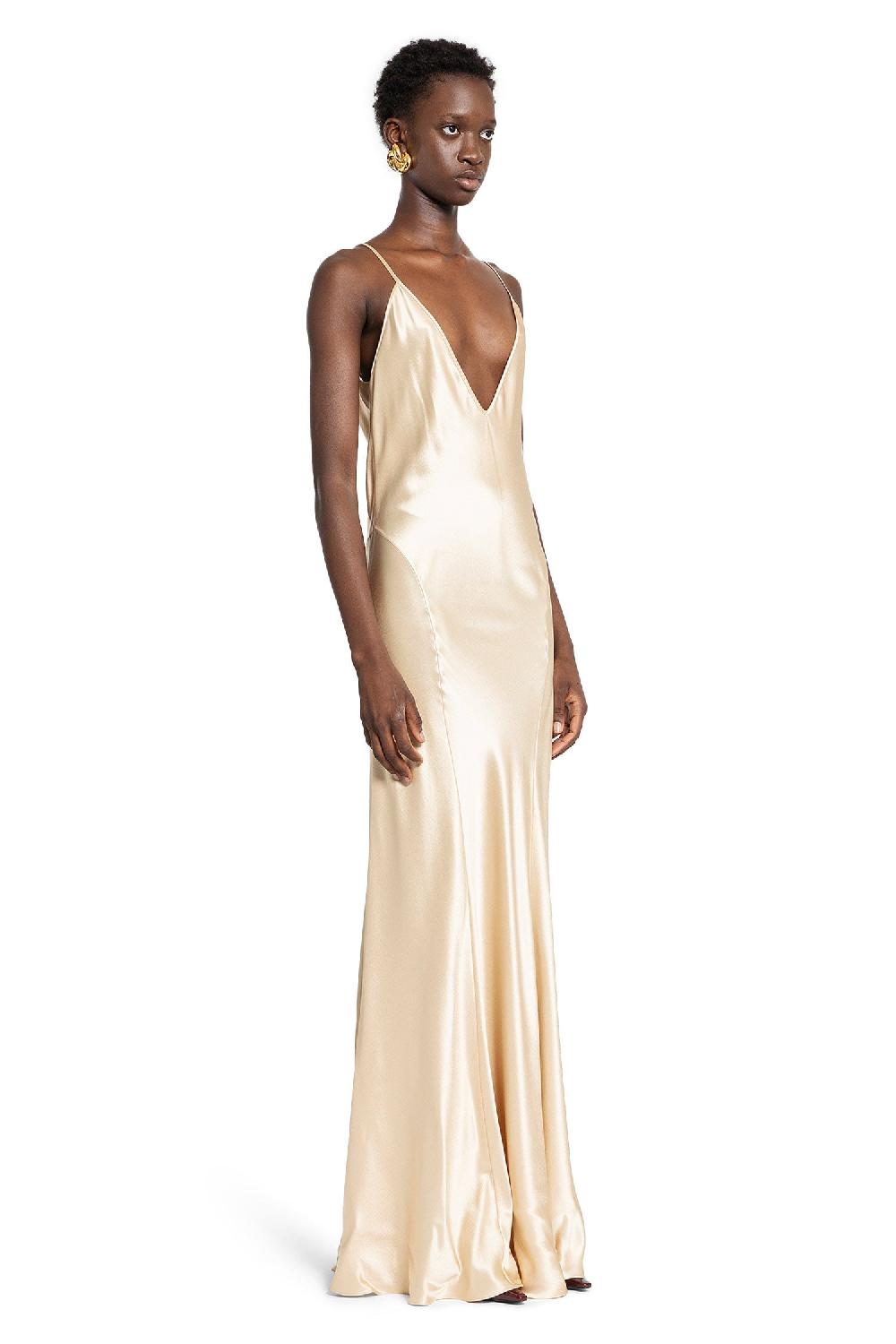 Antonioli SAINT LAURENT WOMAN BEIGE DRESSES