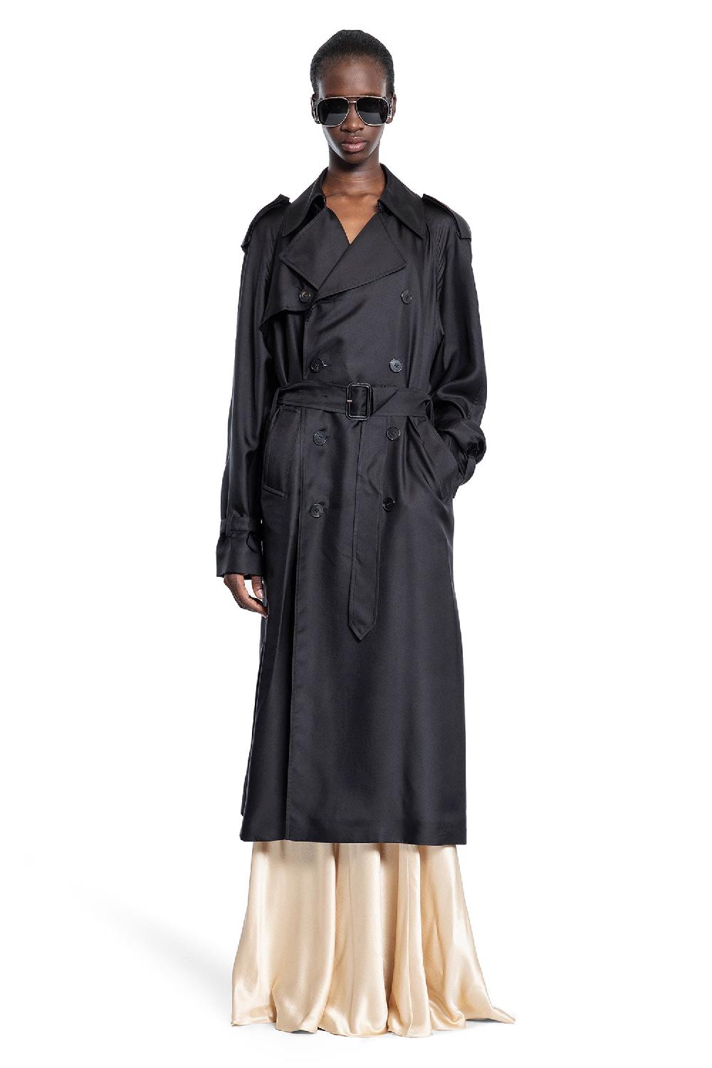 Antonioli SAINT LAURENT WOMAN BLACK COATS