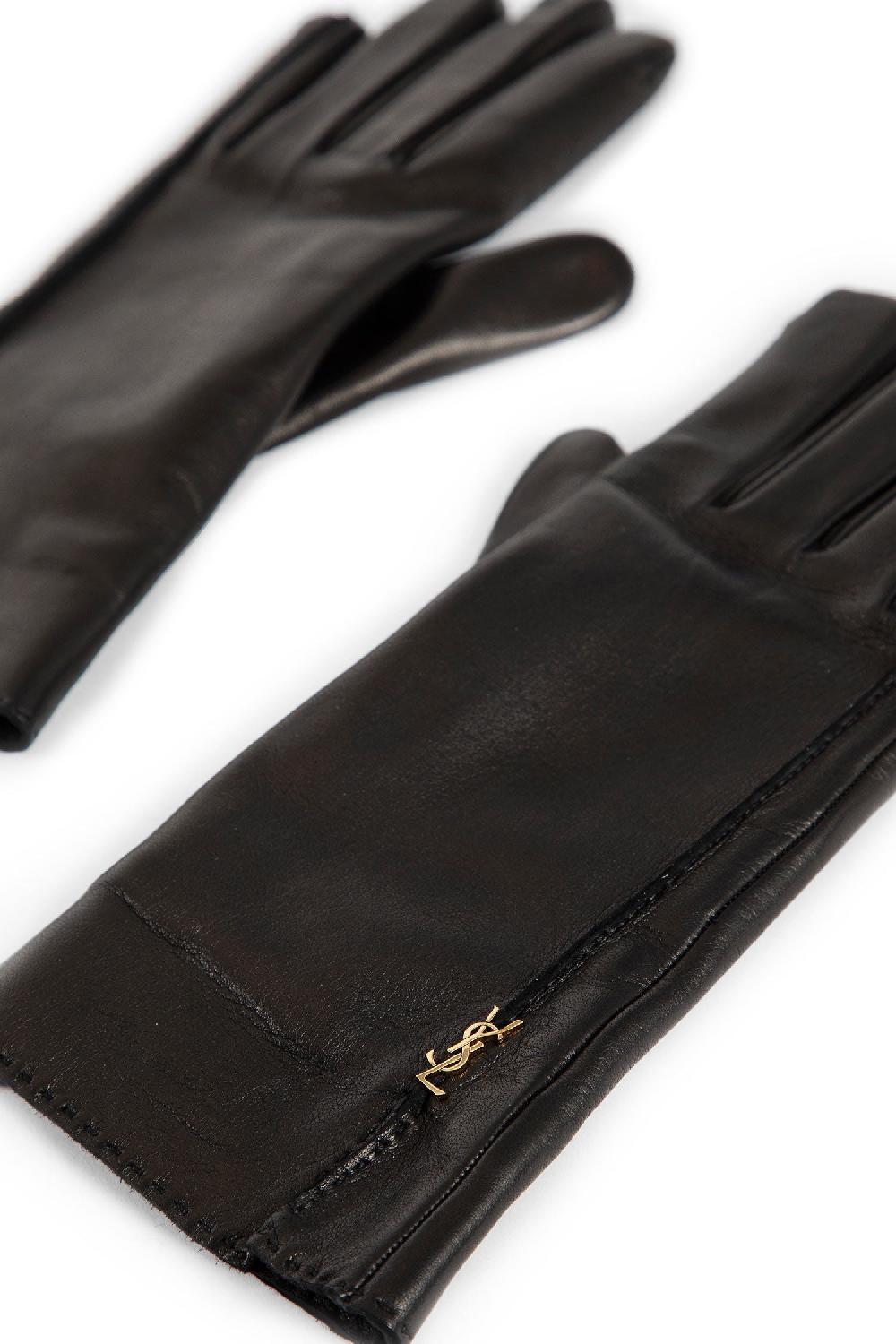 Antonioli SAINT LAURENT WOMAN BLACK GLOVES