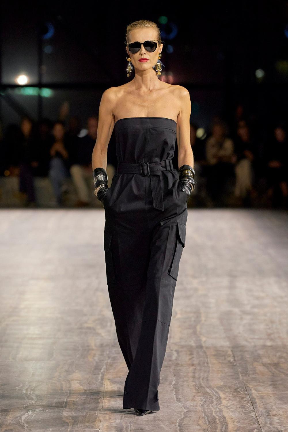 Antonioli SAINT LAURENT WOMAN BLACK JUMPSUITS
