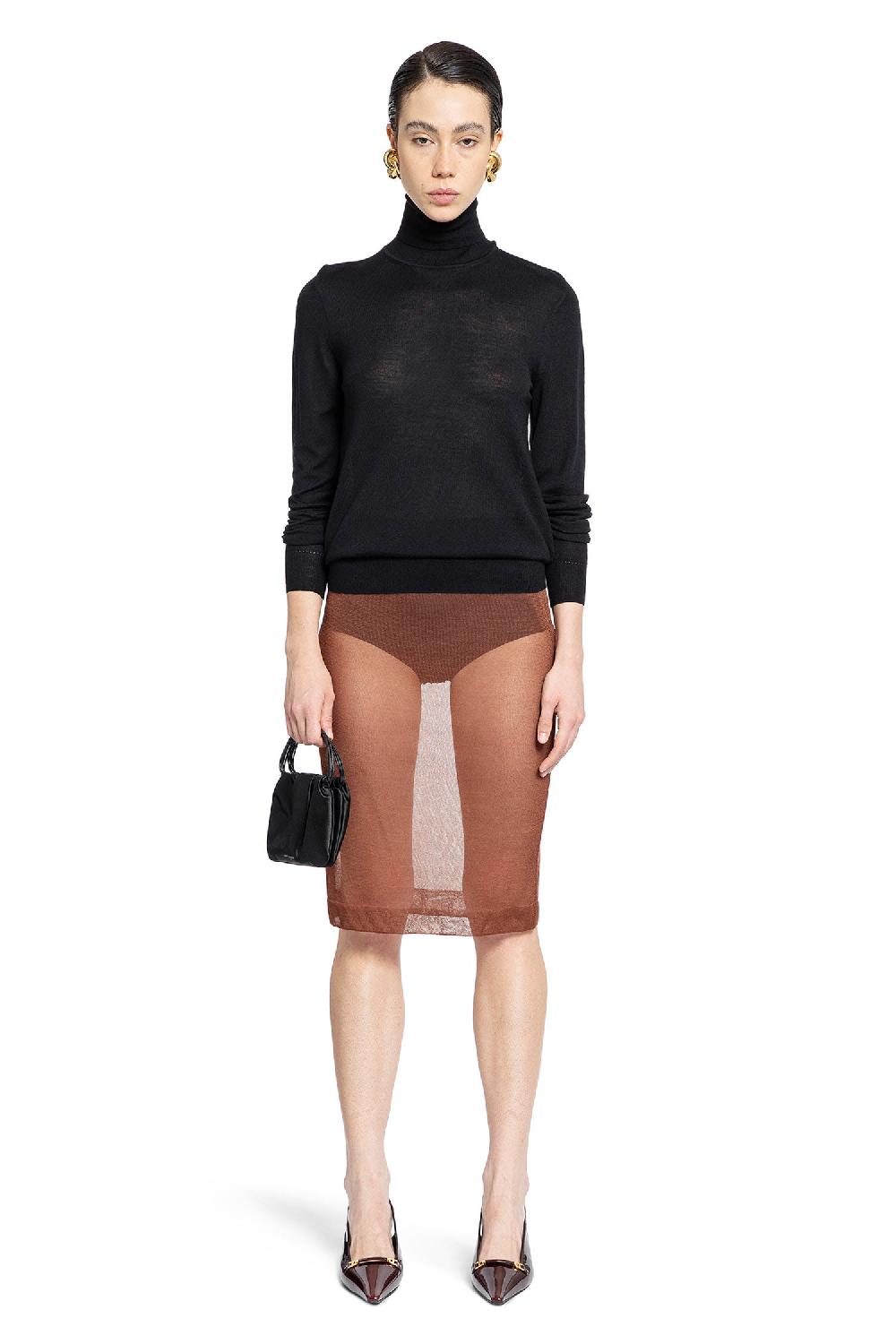 Antonioli SAINT LAURENT WOMAN BLACK KNITWEAR