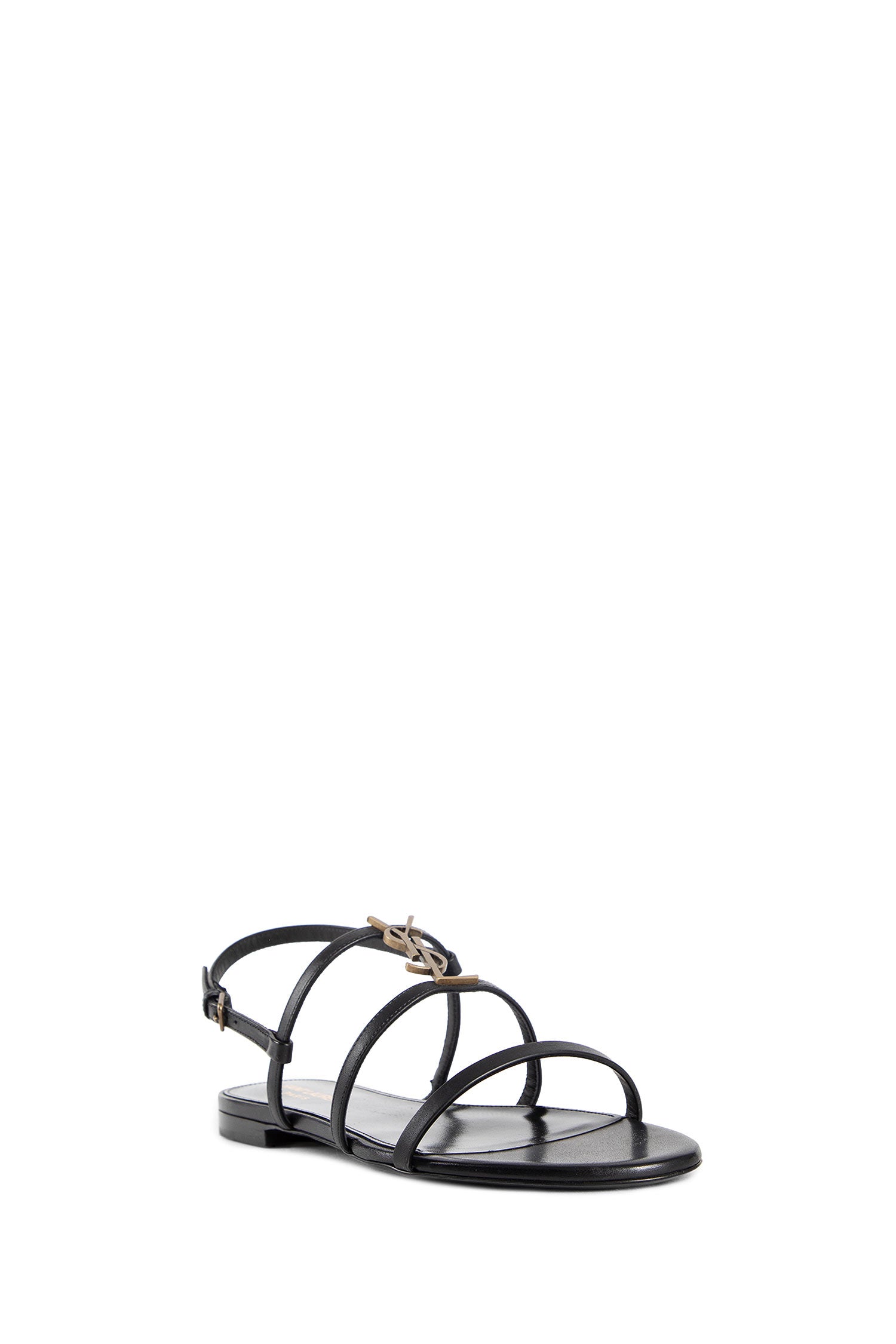 Antonioli SAINT LAURENT WOMAN BLACK SANDALS & SLIDES