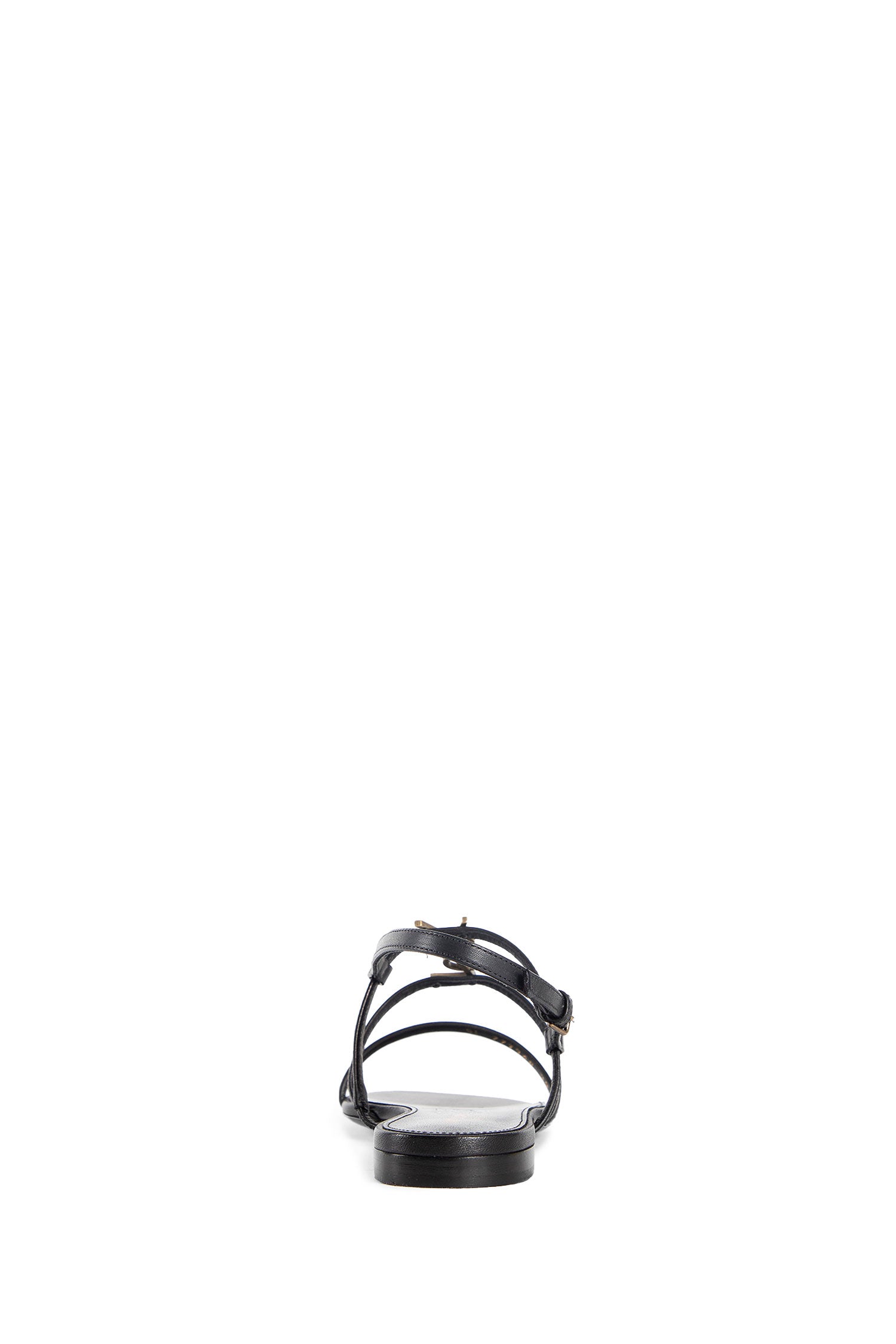 Antonioli SAINT LAURENT WOMAN BLACK SANDALS & SLIDES