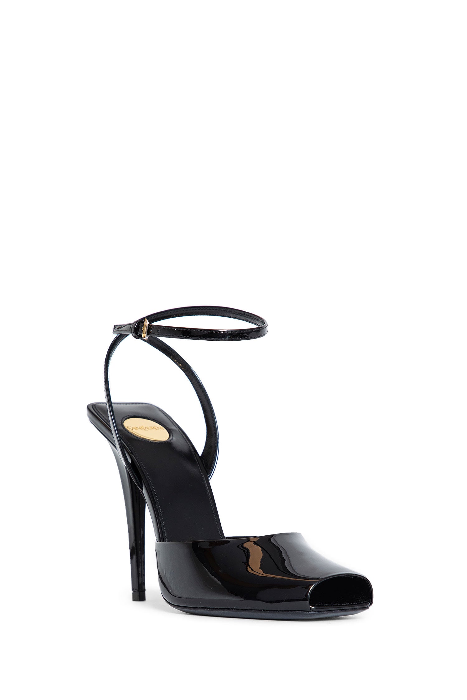 Antonioli SAINT LAURENT WOMAN BLACK SANDALS & SLIDES