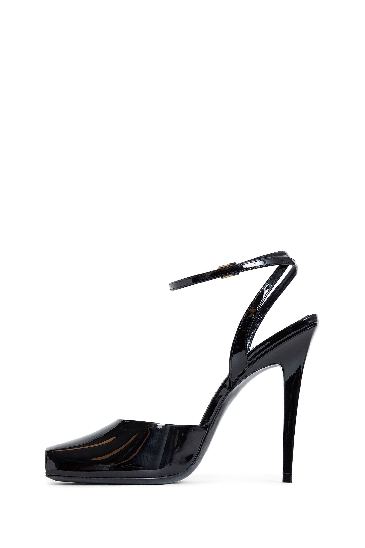 Antonioli SAINT LAURENT WOMAN BLACK SANDALS & SLIDES