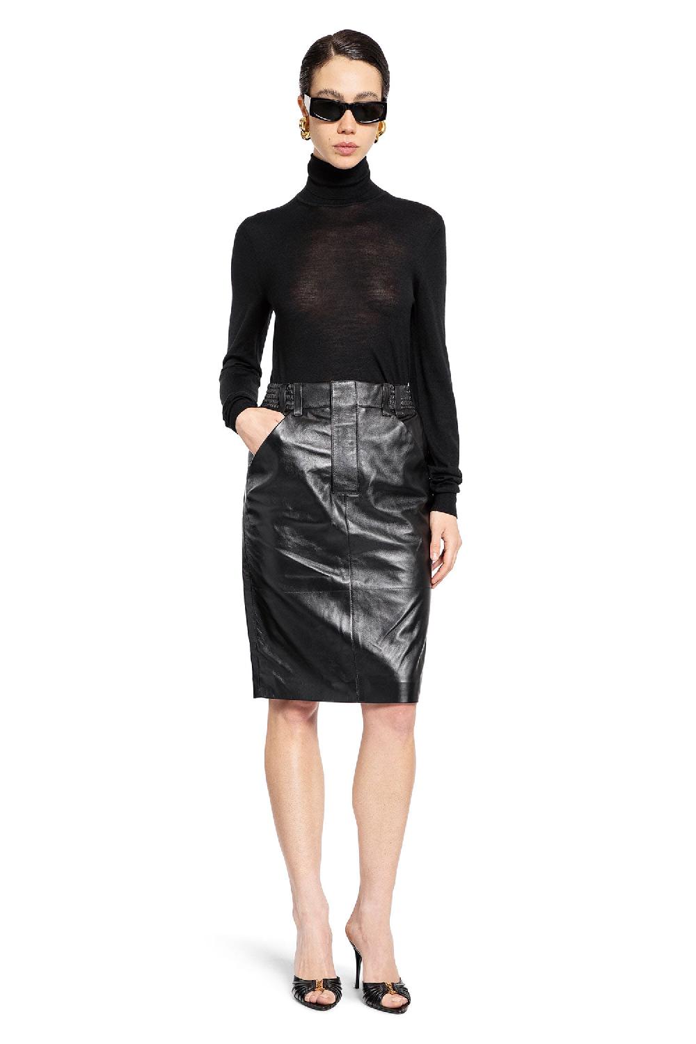 Antonioli SAINT LAURENT WOMAN BLACK SKIRTS