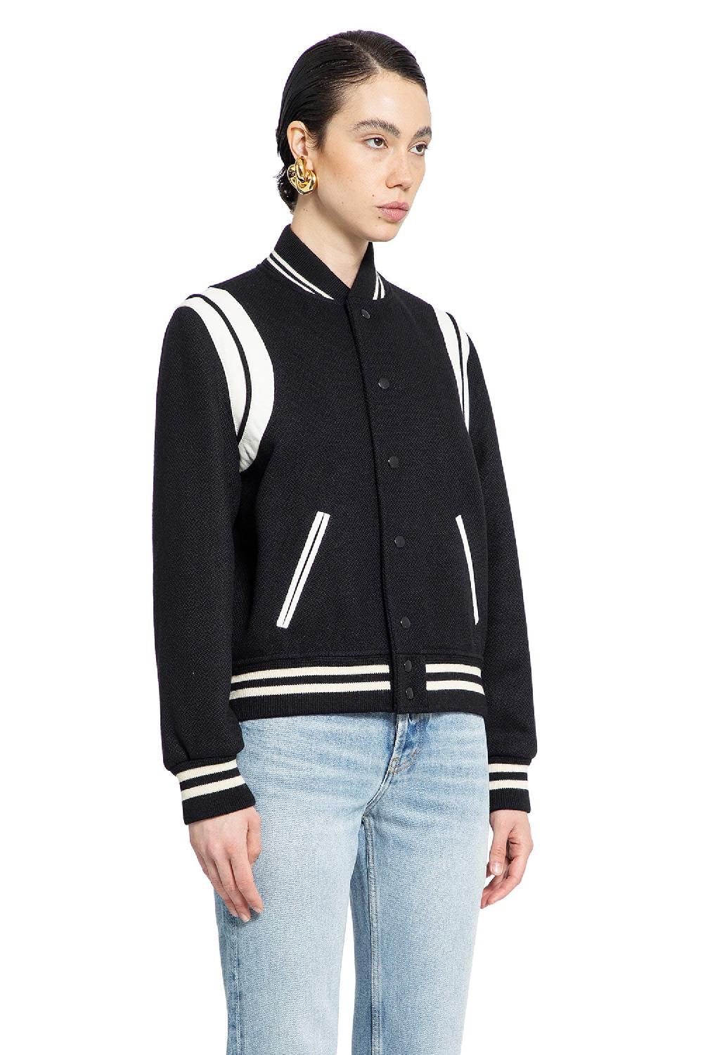 Antonioli SAINT LAURENT WOMAN BLACK&WHITE JACKETS