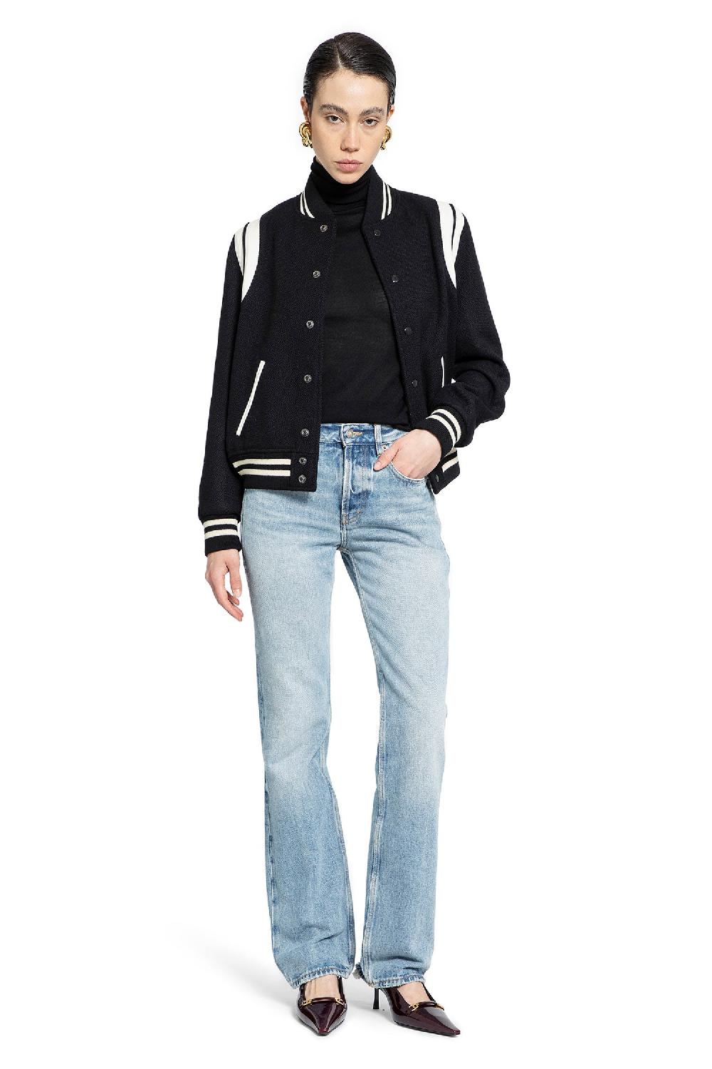 Antonioli SAINT LAURENT WOMAN BLACK&WHITE JACKETS