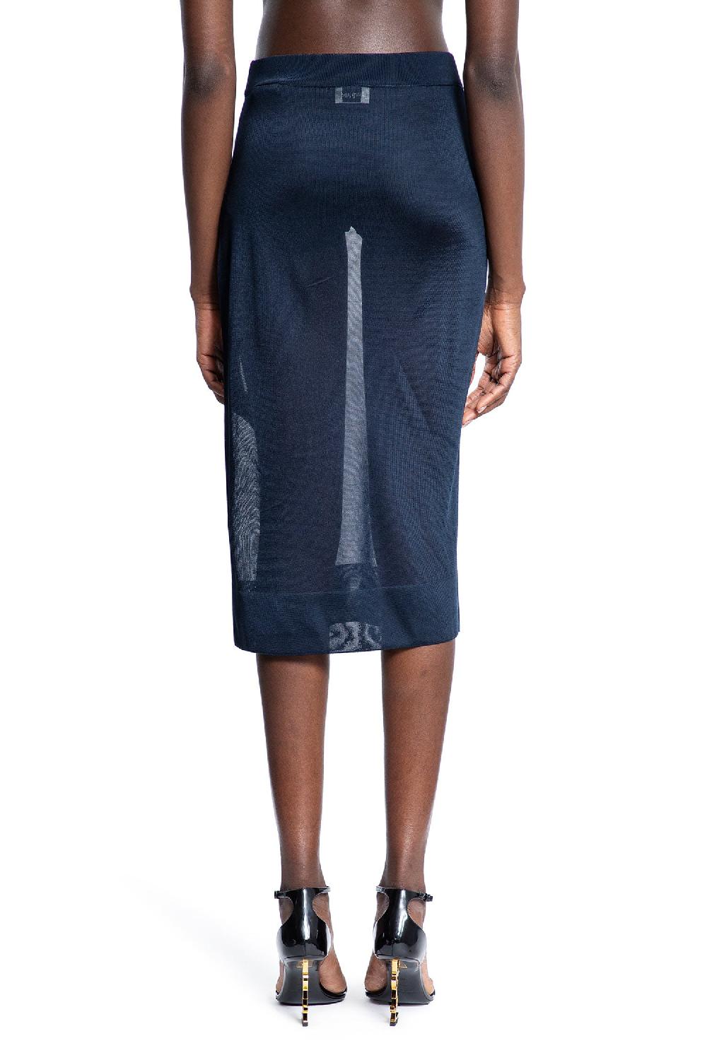 Antonioli SAINT LAURENT WOMAN BLUE SKIRTS