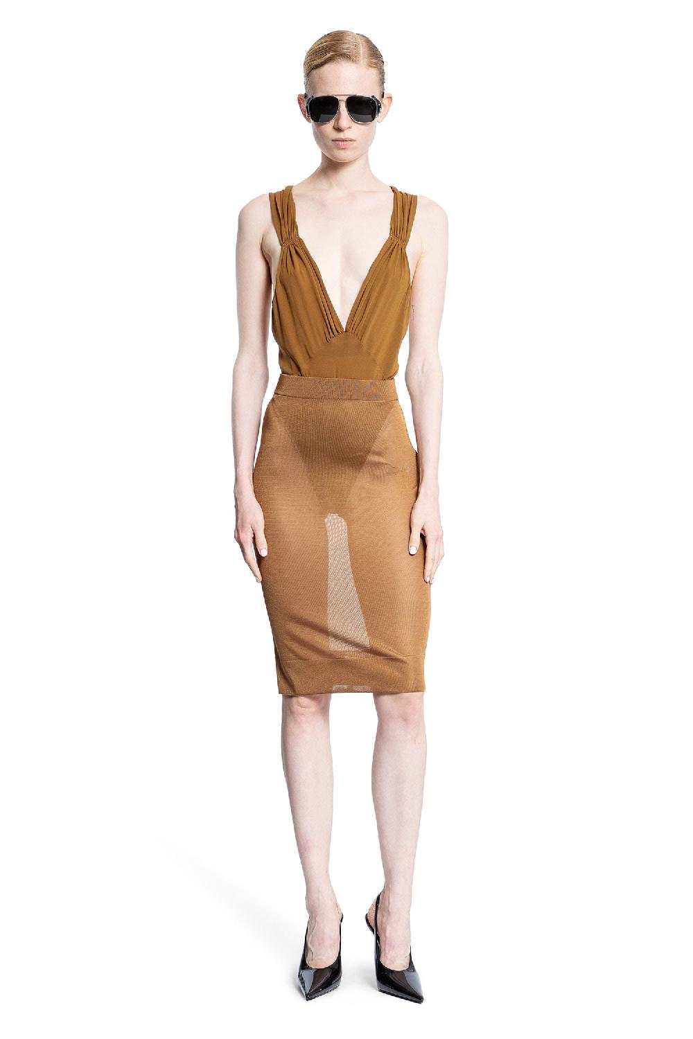 Antonioli SAINT LAURENT WOMAN BROWN BODYSUITS