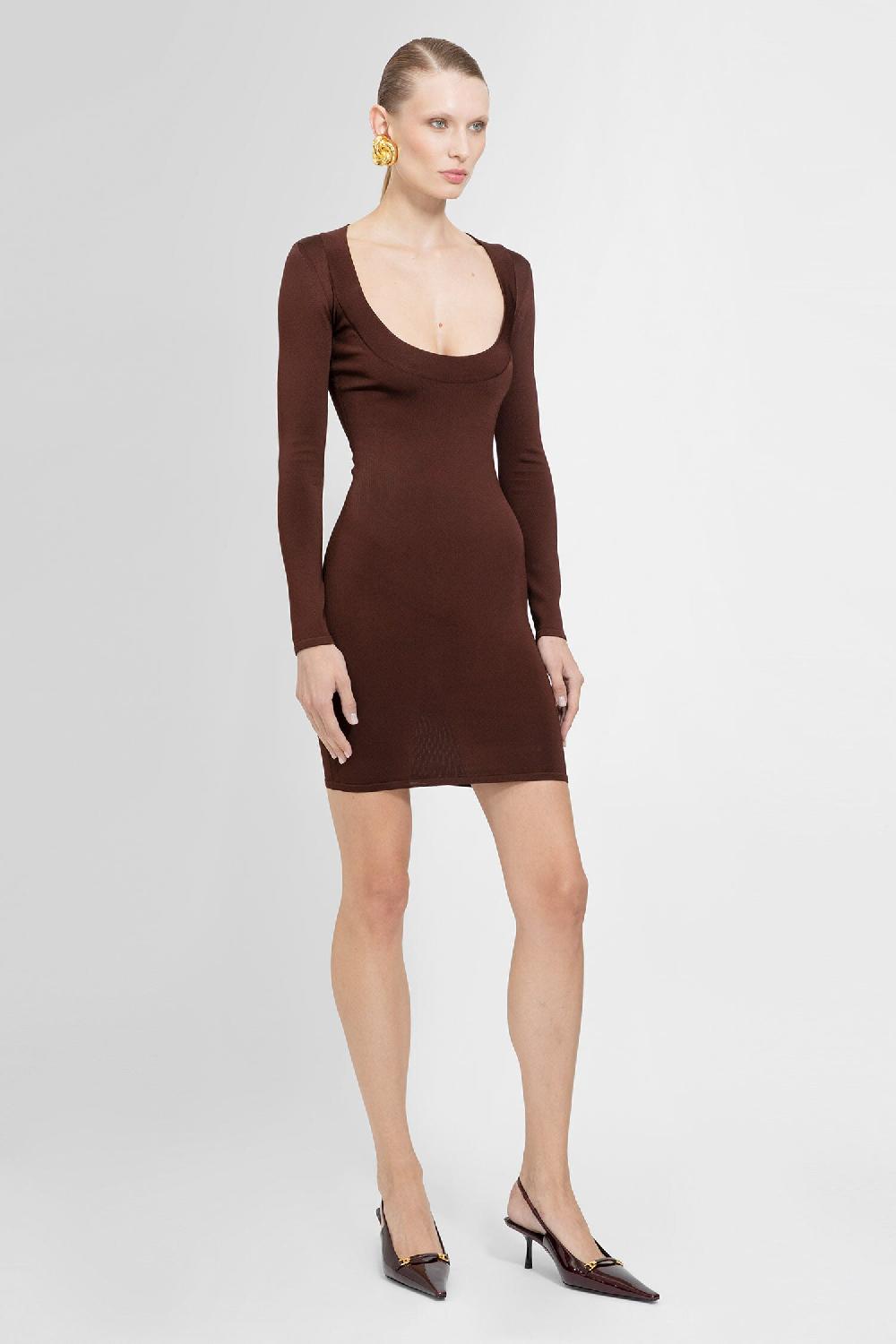 Antonioli SAINT LAURENT WOMAN BROWN DRESSES
