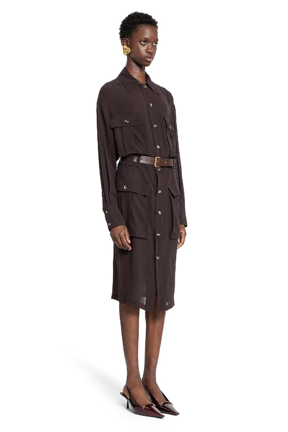 Antonioli SAINT LAURENT WOMAN BROWN DRESSES