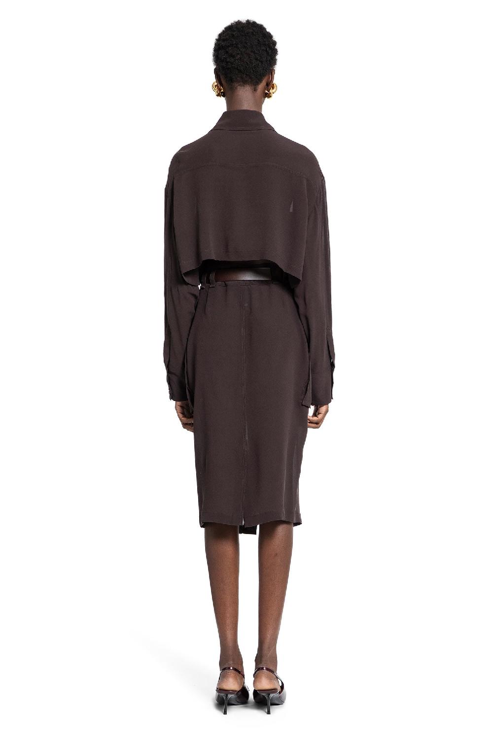 Antonioli SAINT LAURENT WOMAN BROWN DRESSES