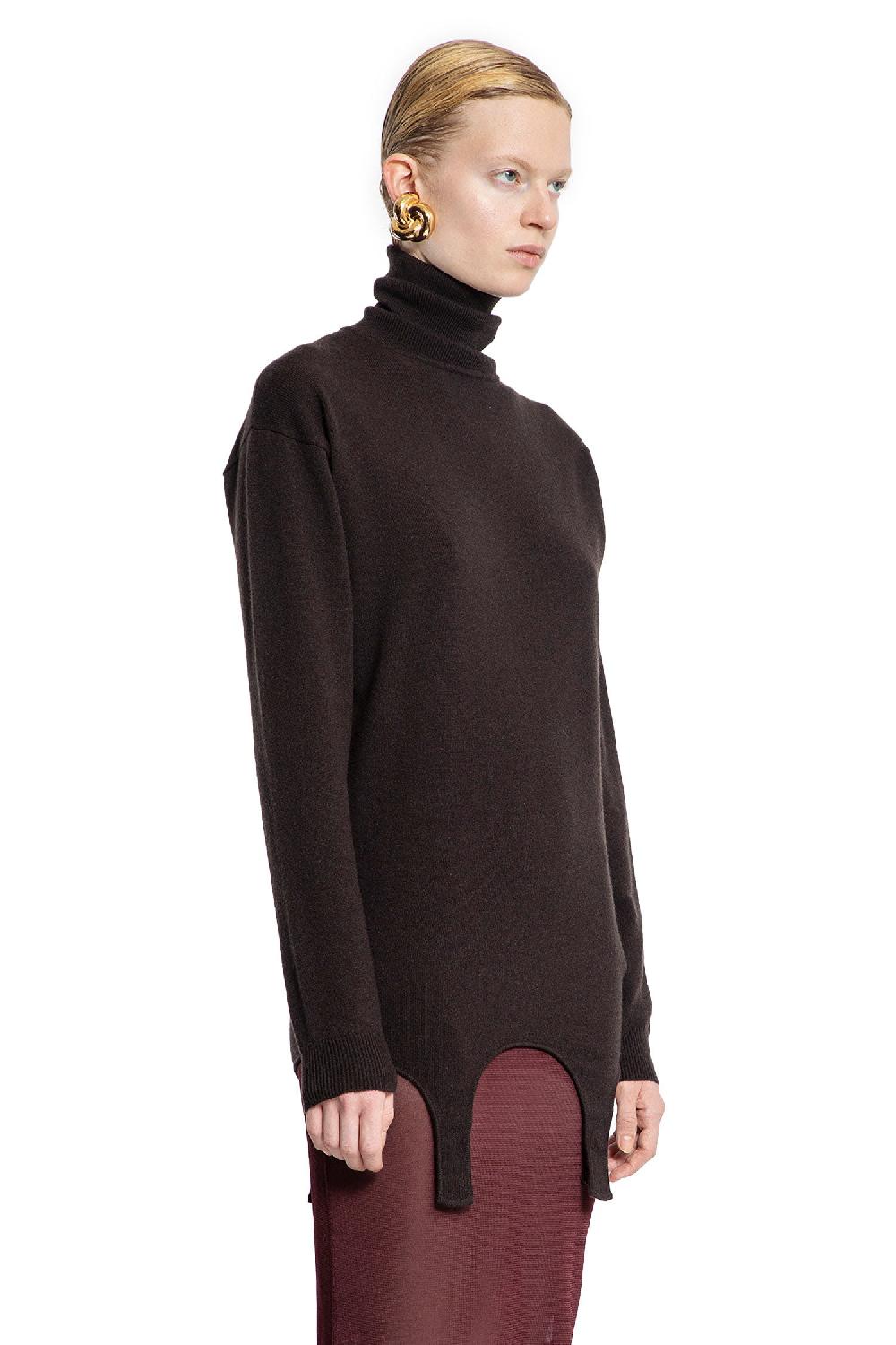 Antonioli SAINT LAURENT WOMAN BROWN KNITWEAR