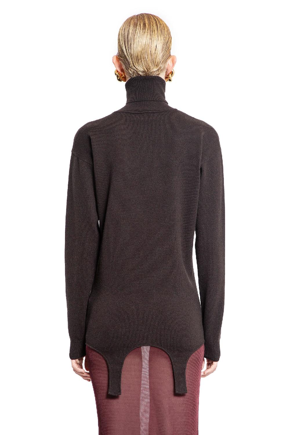 Antonioli SAINT LAURENT WOMAN BROWN KNITWEAR