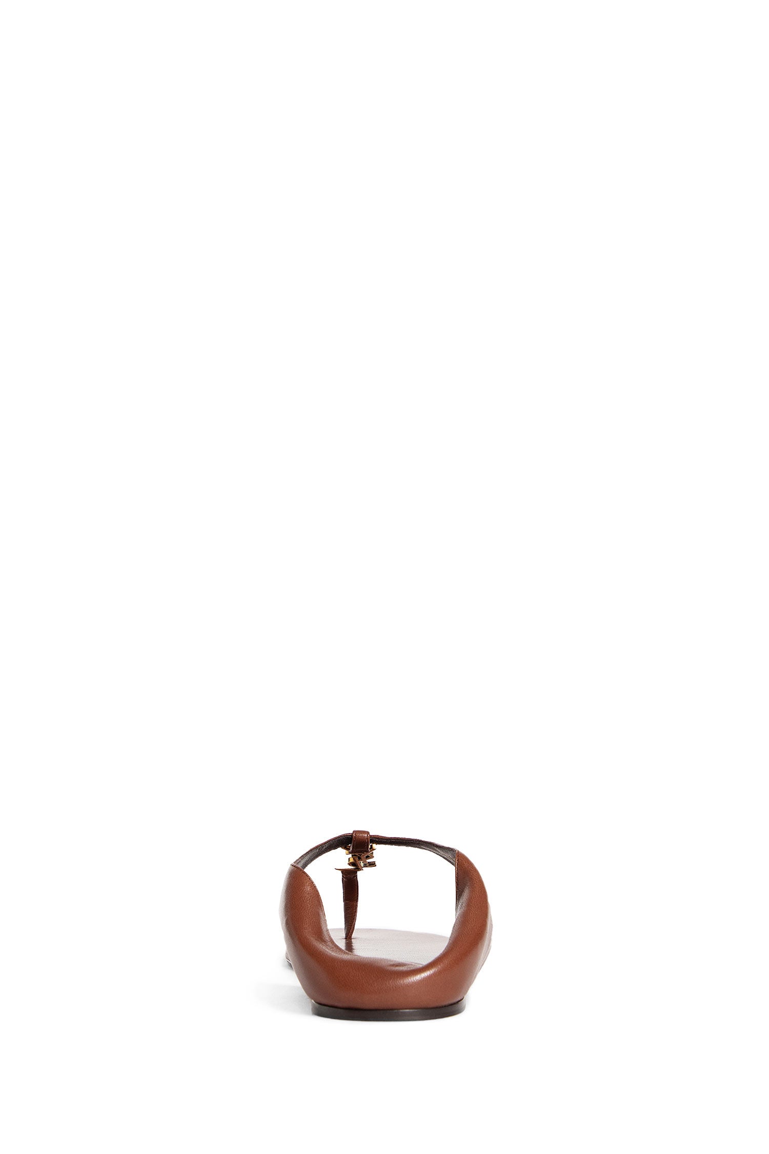 Antonioli SAINT LAURENT WOMAN BROWN SANDALS & SLIDES