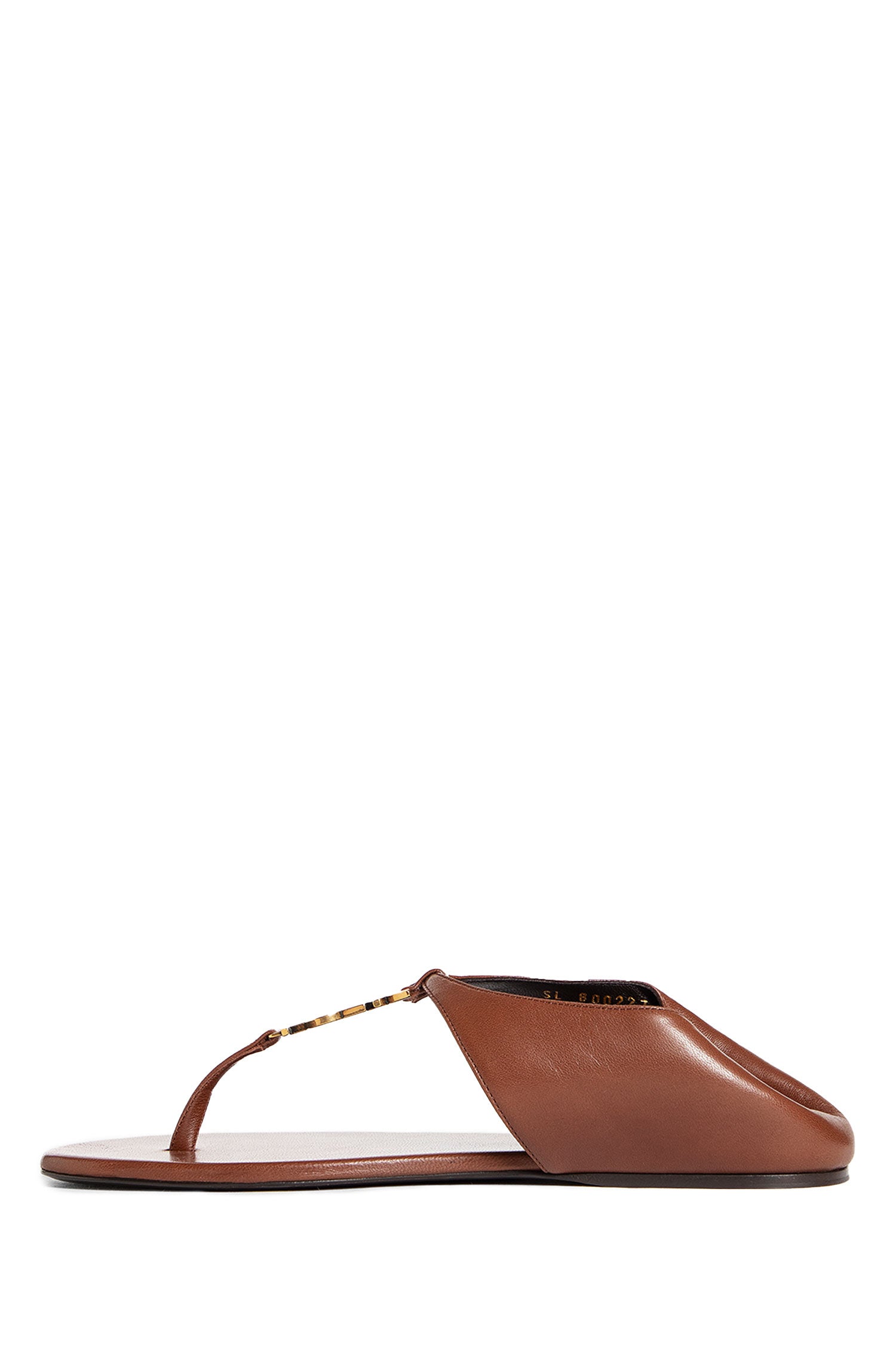 Antonioli SAINT LAURENT WOMAN BROWN SANDALS & SLIDES