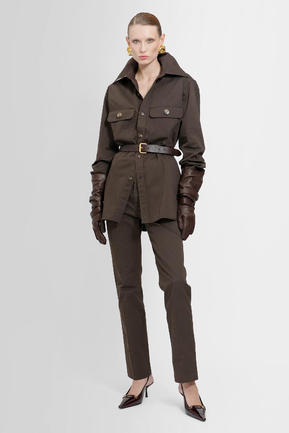 Antonioli SAINT LAURENT WOMAN BROWN SHIRTS