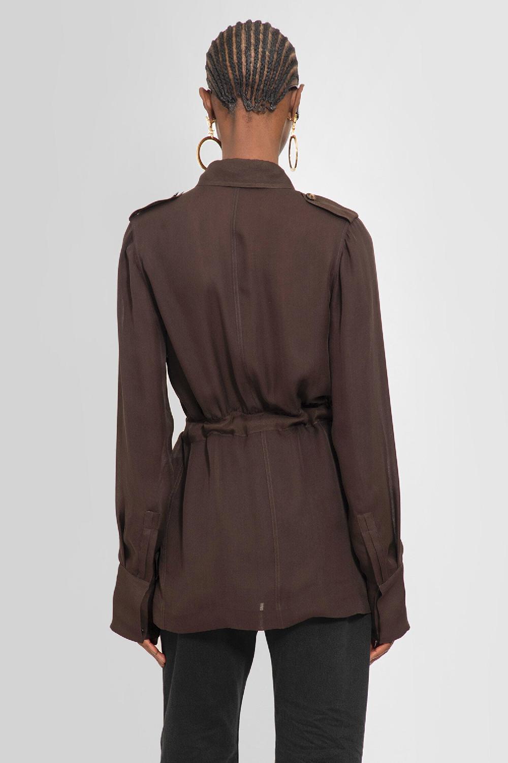 Antonioli SAINT LAURENT WOMAN BROWN SHIRTS