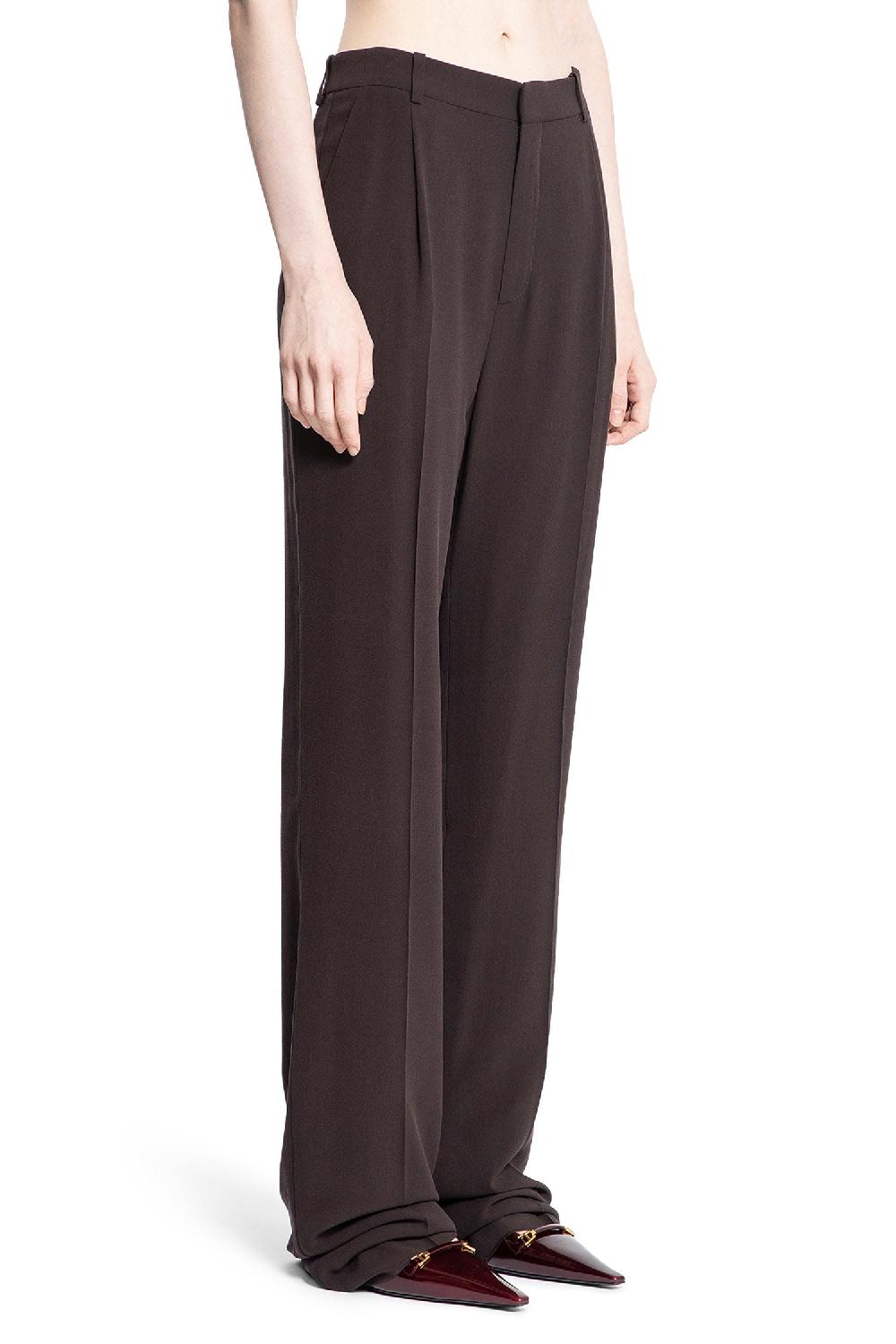 Antonioli SAINT LAURENT WOMAN BROWN TROUSERS