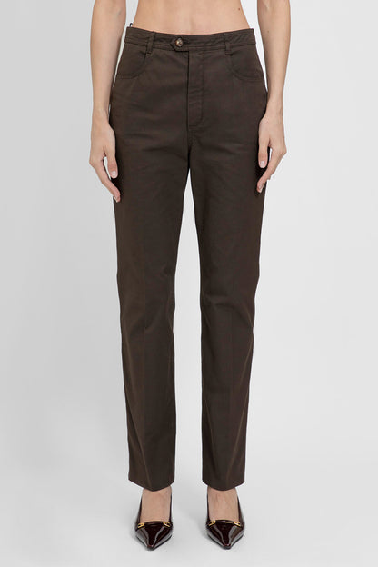 Antonioli SAINT LAURENT WOMAN BROWN TROUSERS