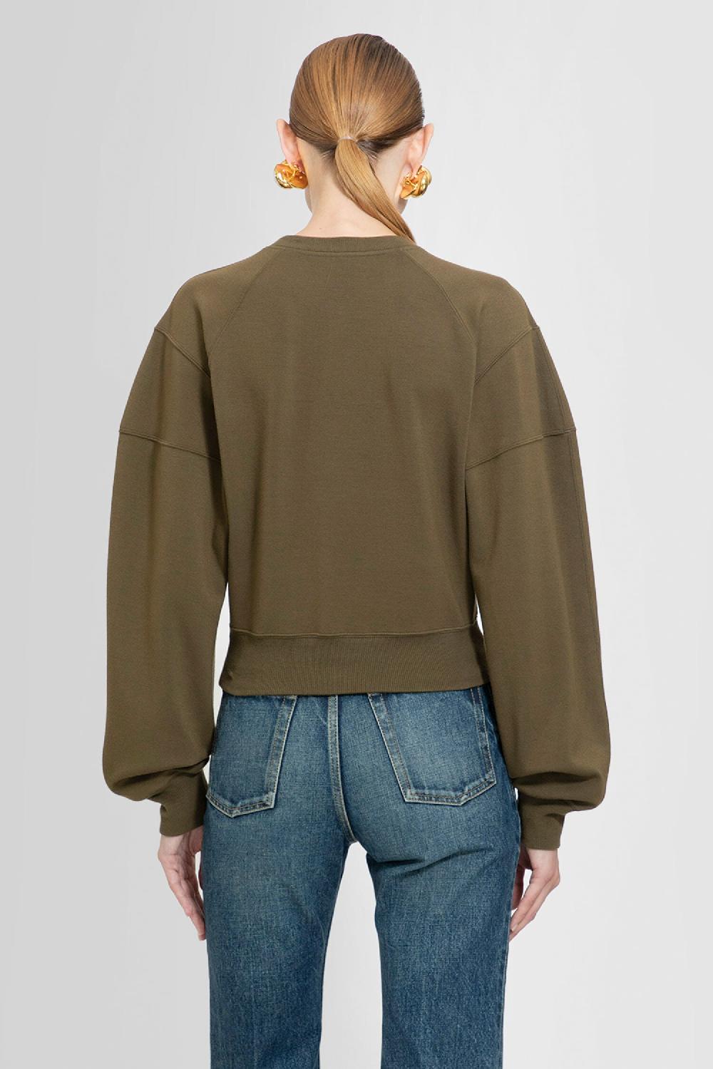 Antonioli SAINT LAURENT WOMAN GREEN SWEATSHIRTS