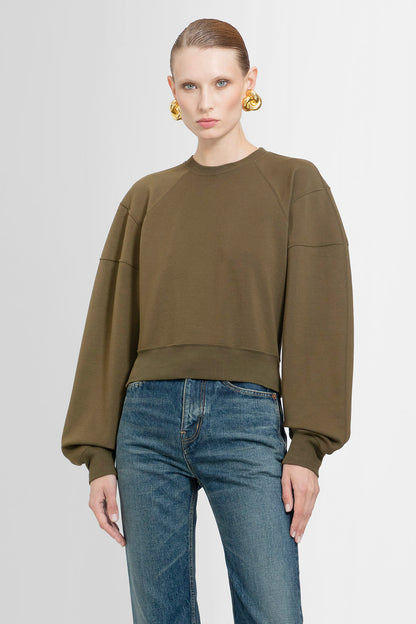 Antonioli SAINT LAURENT WOMAN GREEN SWEATSHIRTS