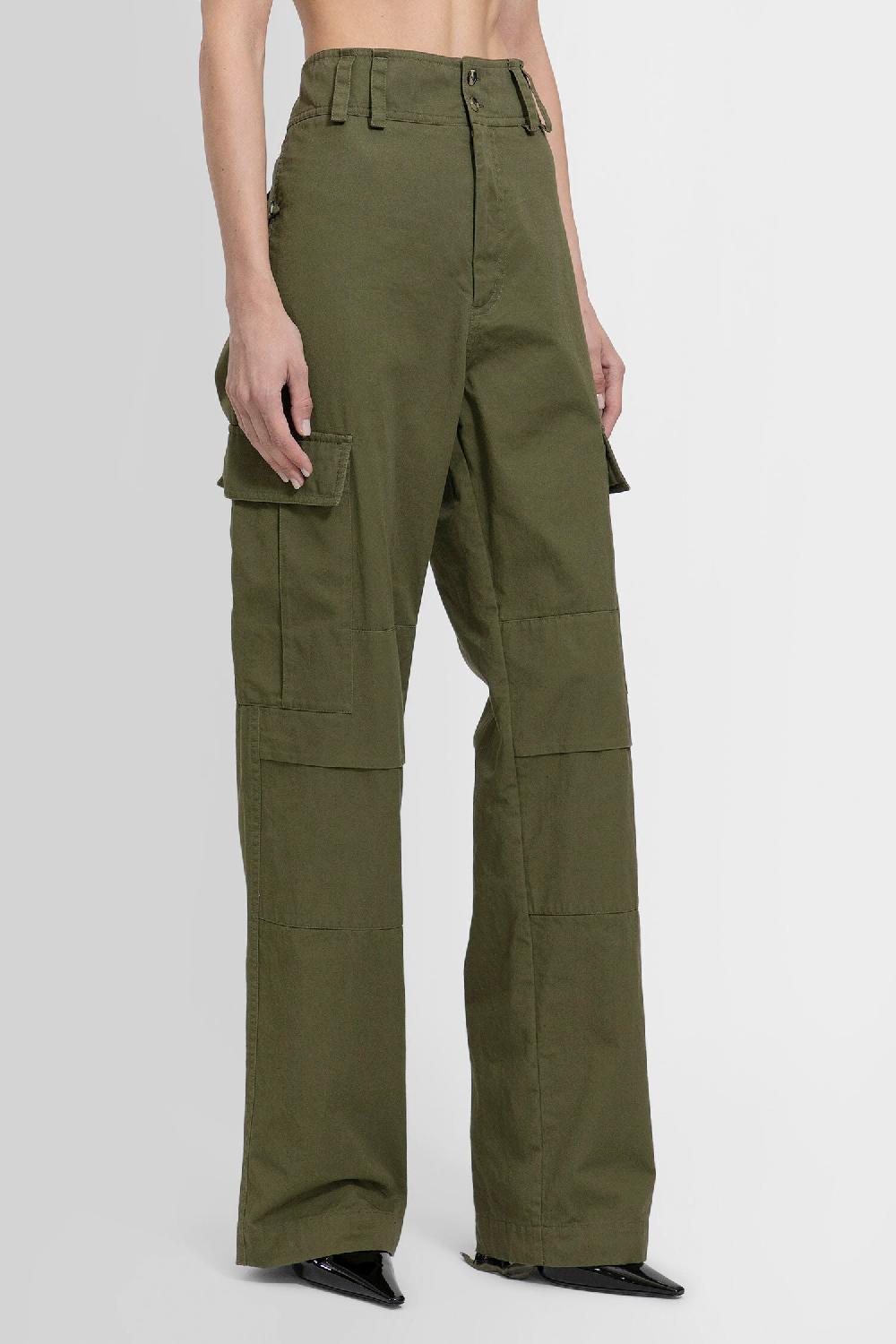 Antonioli SAINT LAURENT WOMAN GREEN TROUSERS