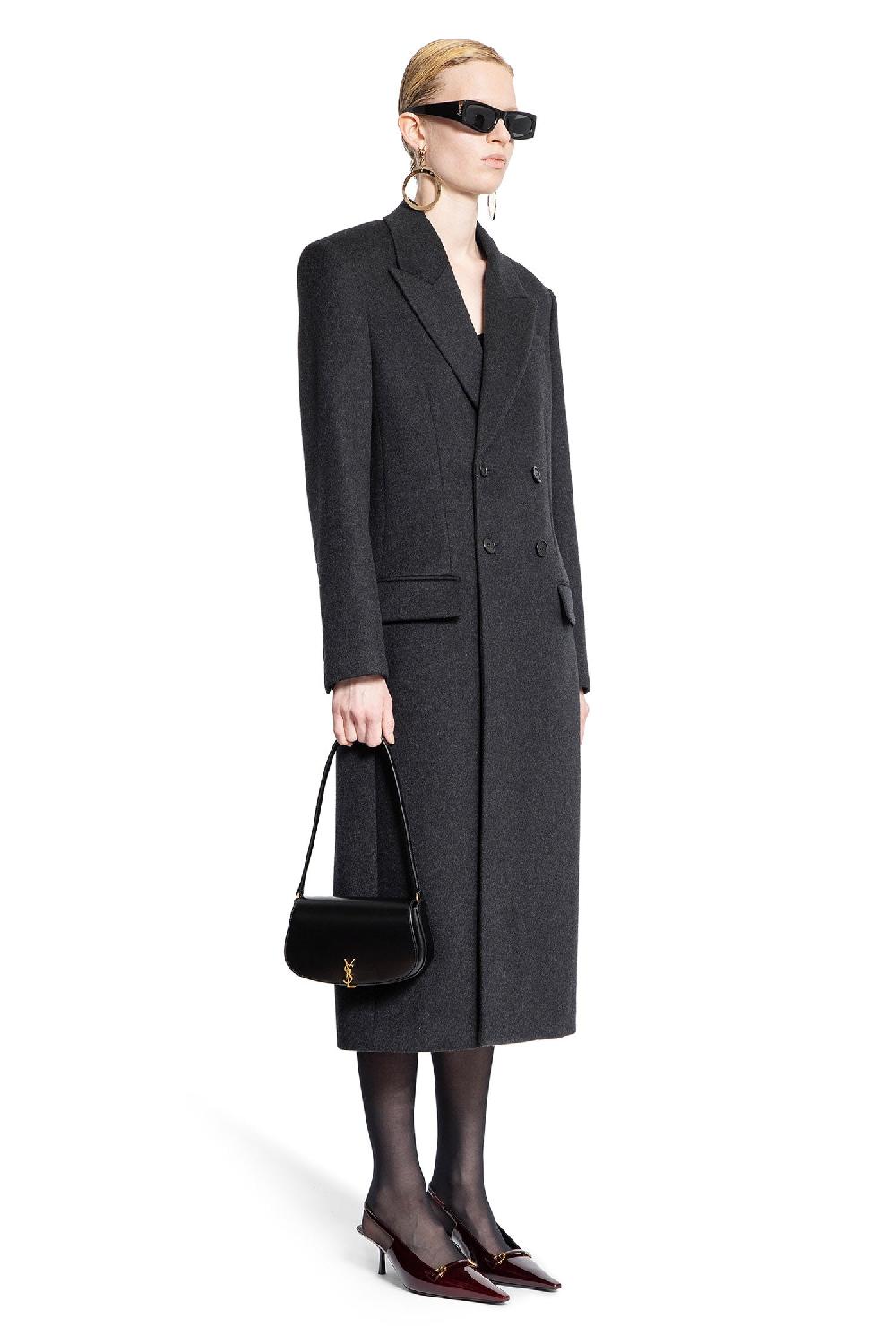 Antonioli SAINT LAURENT WOMAN GREY COATS