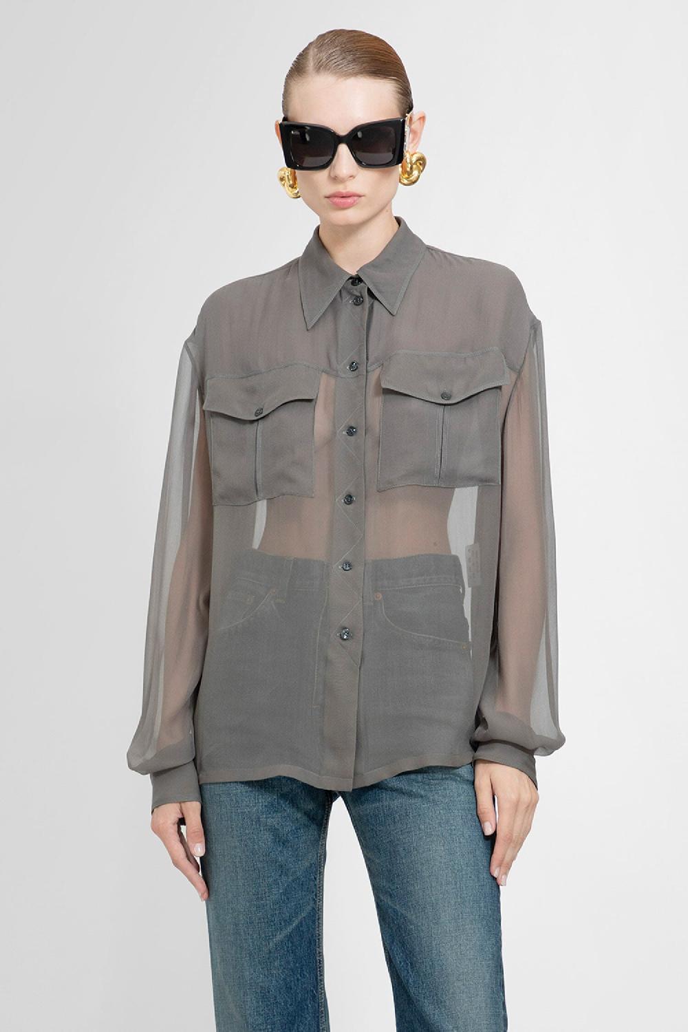 Antonioli SAINT LAURENT WOMAN GREY SHIRTS