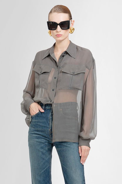 Antonioli SAINT LAURENT WOMAN GREY SHIRTS