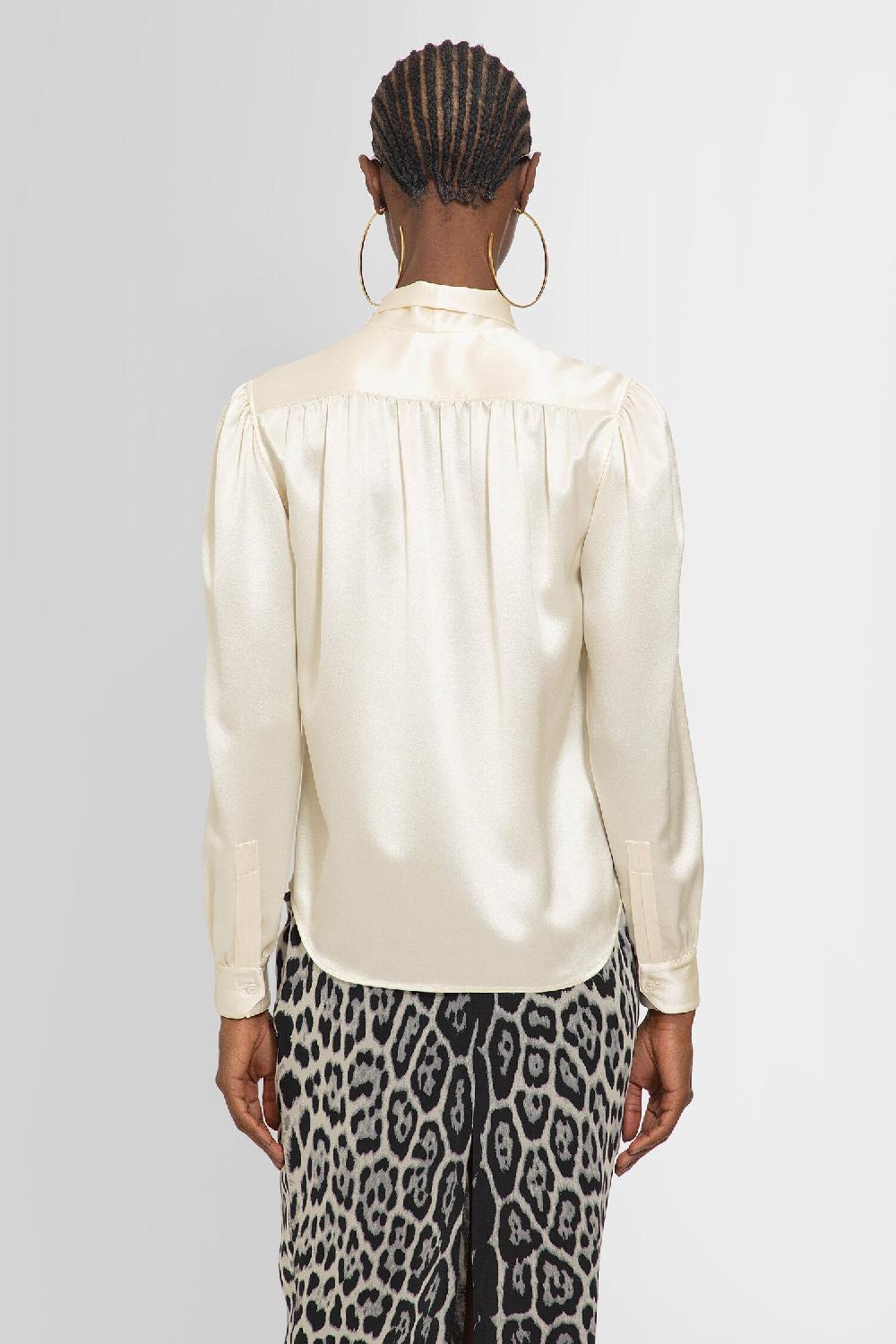 Antonioli SAINT LAURENT WOMAN OFF-WHITE SHIRTS