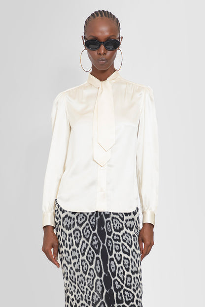 Antonioli SAINT LAURENT WOMAN OFF-WHITE SHIRTS