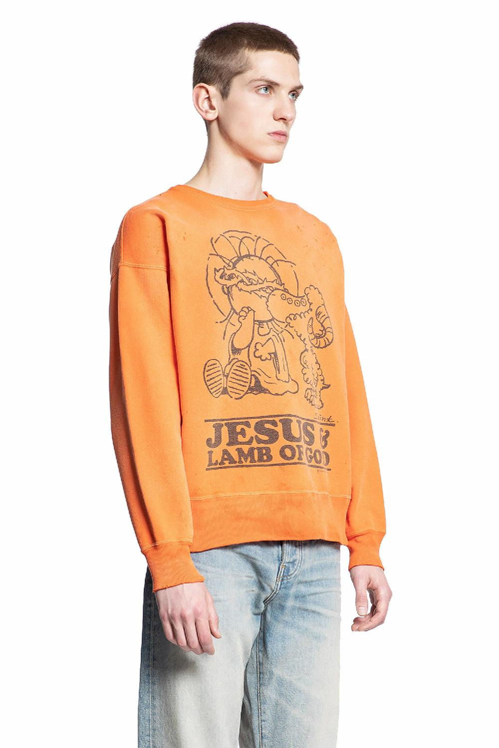 Antonioli SAINT MICHAEL MAN ORANGE SWEATSHIRTS