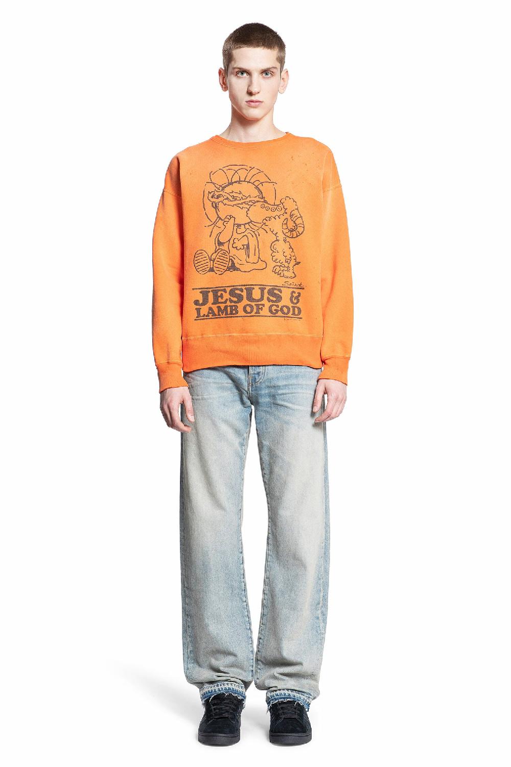 Antonioli SAINT MICHAEL MAN ORANGE SWEATSHIRTS