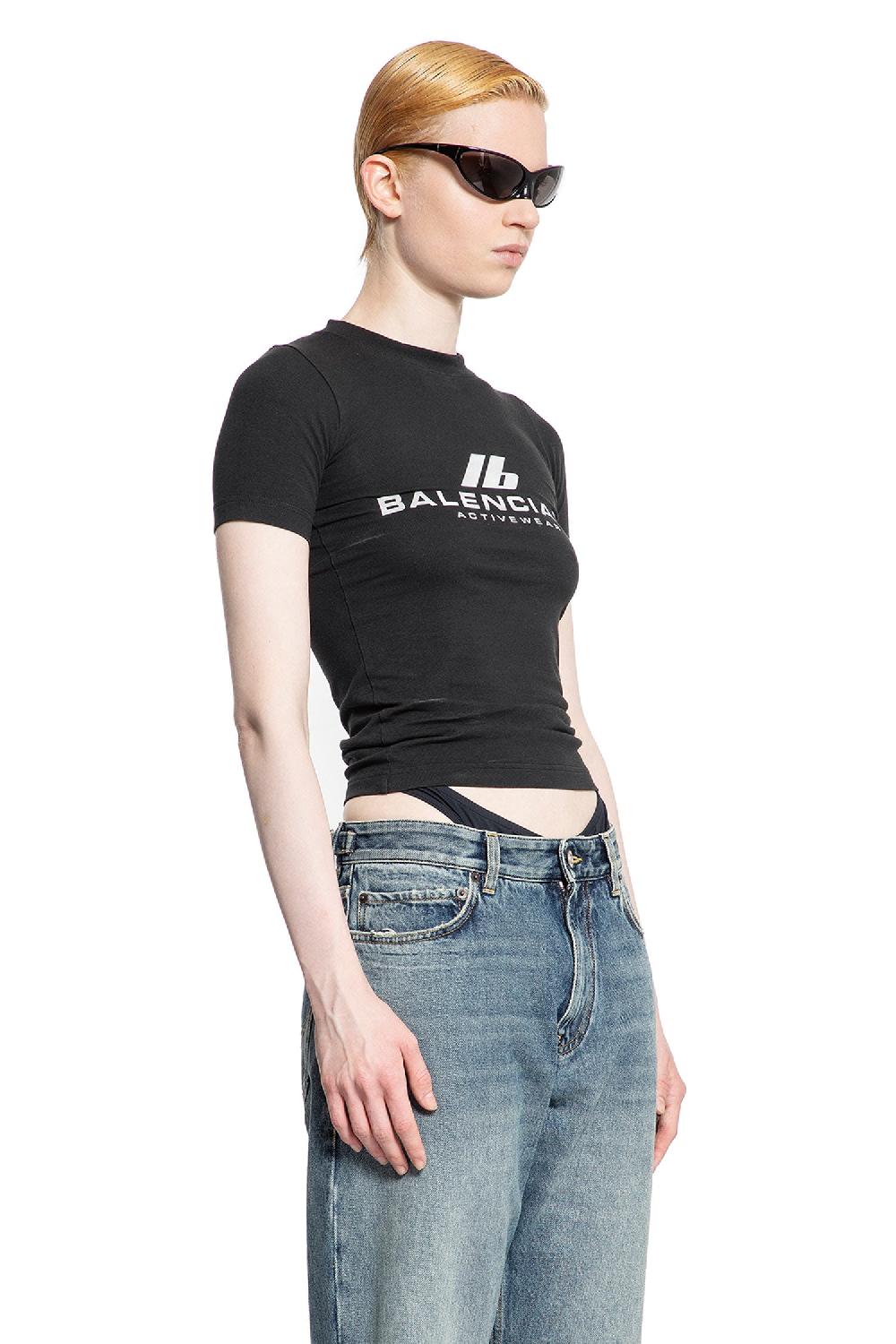 Antonioli BALENCIAGA WOMAN BLACK T-SHIRTS & TANK TOPS