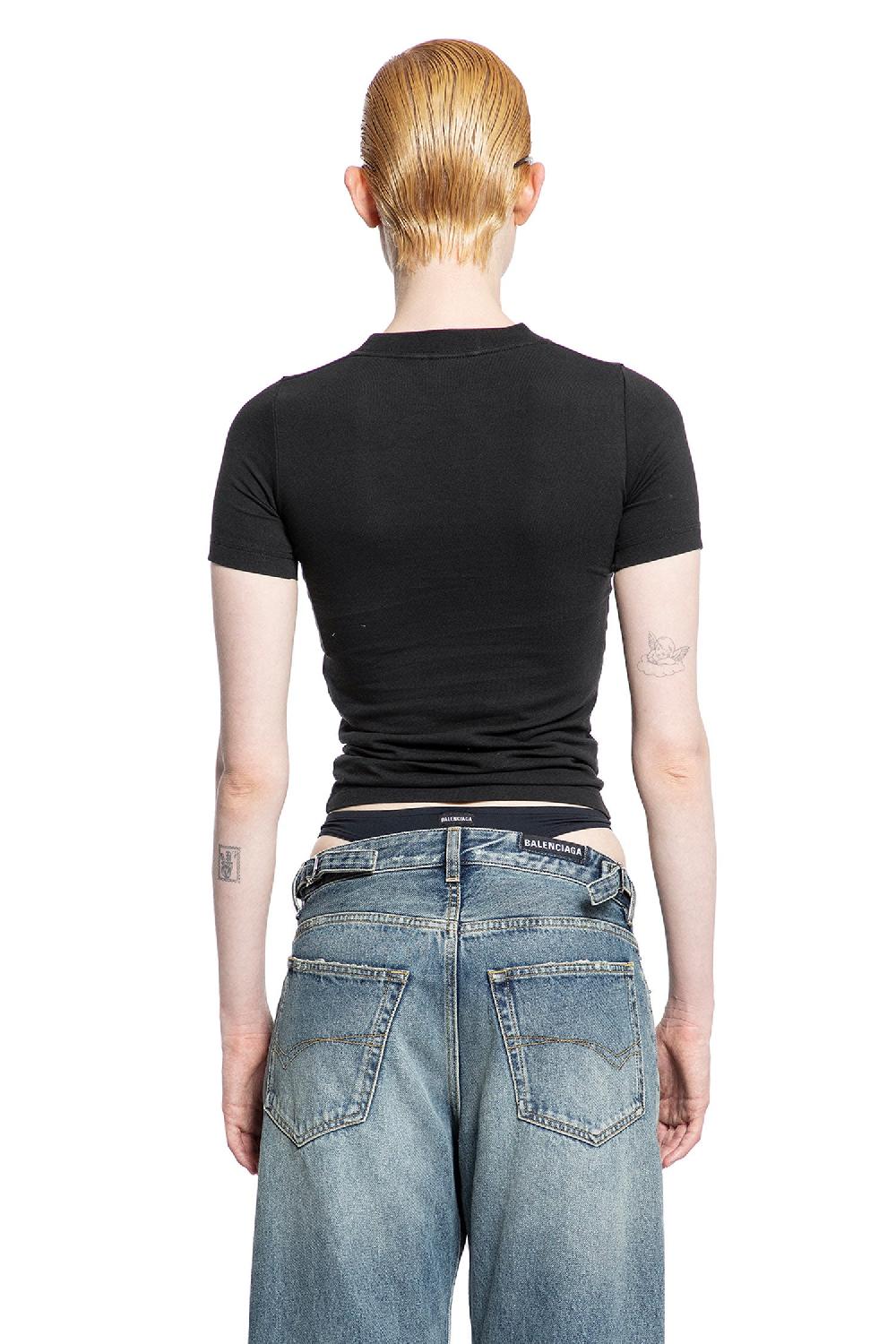 Antonioli BALENCIAGA WOMAN BLACK T-SHIRTS & TANK TOPS