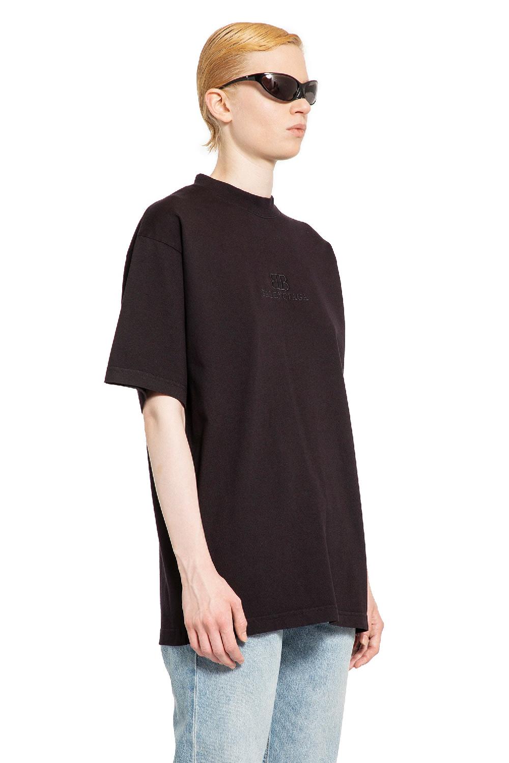 Antonioli BALENCIAGA WOMAN BLACK T-SHIRTS & TANK TOPS