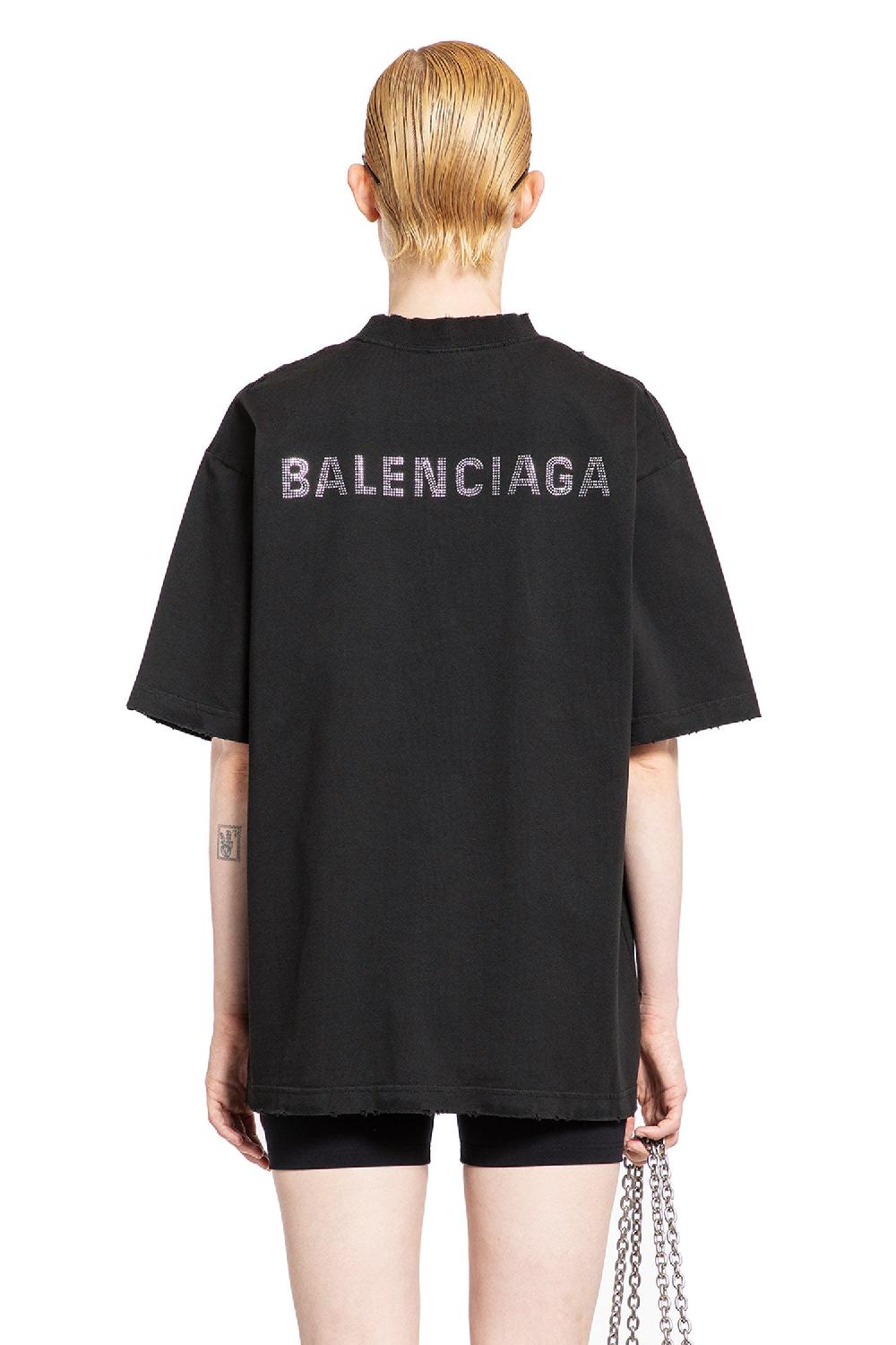 Antonioli BALENCIAGA WOMAN BLACK T-SHIRTS & TANK TOPS